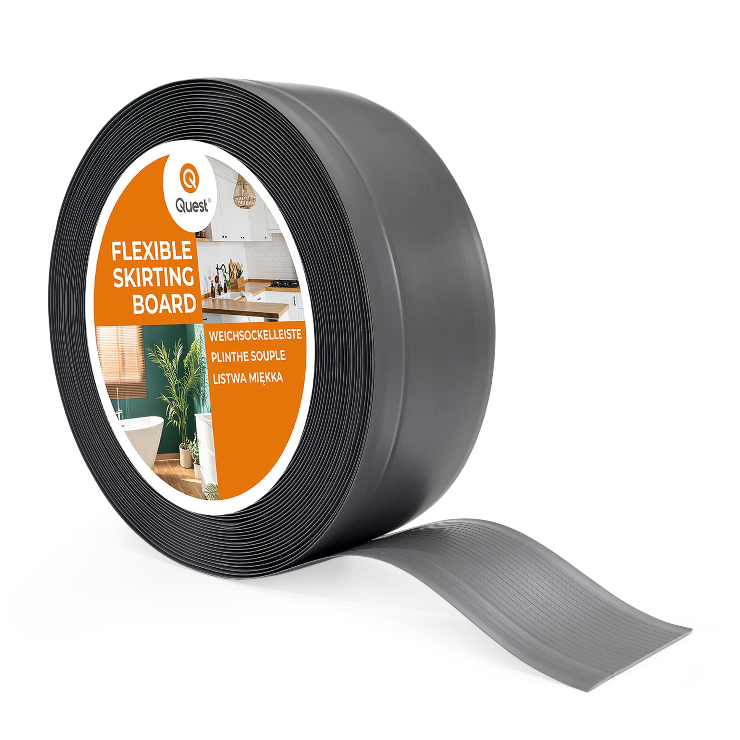 Quest Sockelleiste Weichsockelleiste Knickleiste 70x20 mm, L: 100,00 cm, H: 7,00 cm, Packung, 1-St., wasserfest, UV-beständig, für Küche & Bad