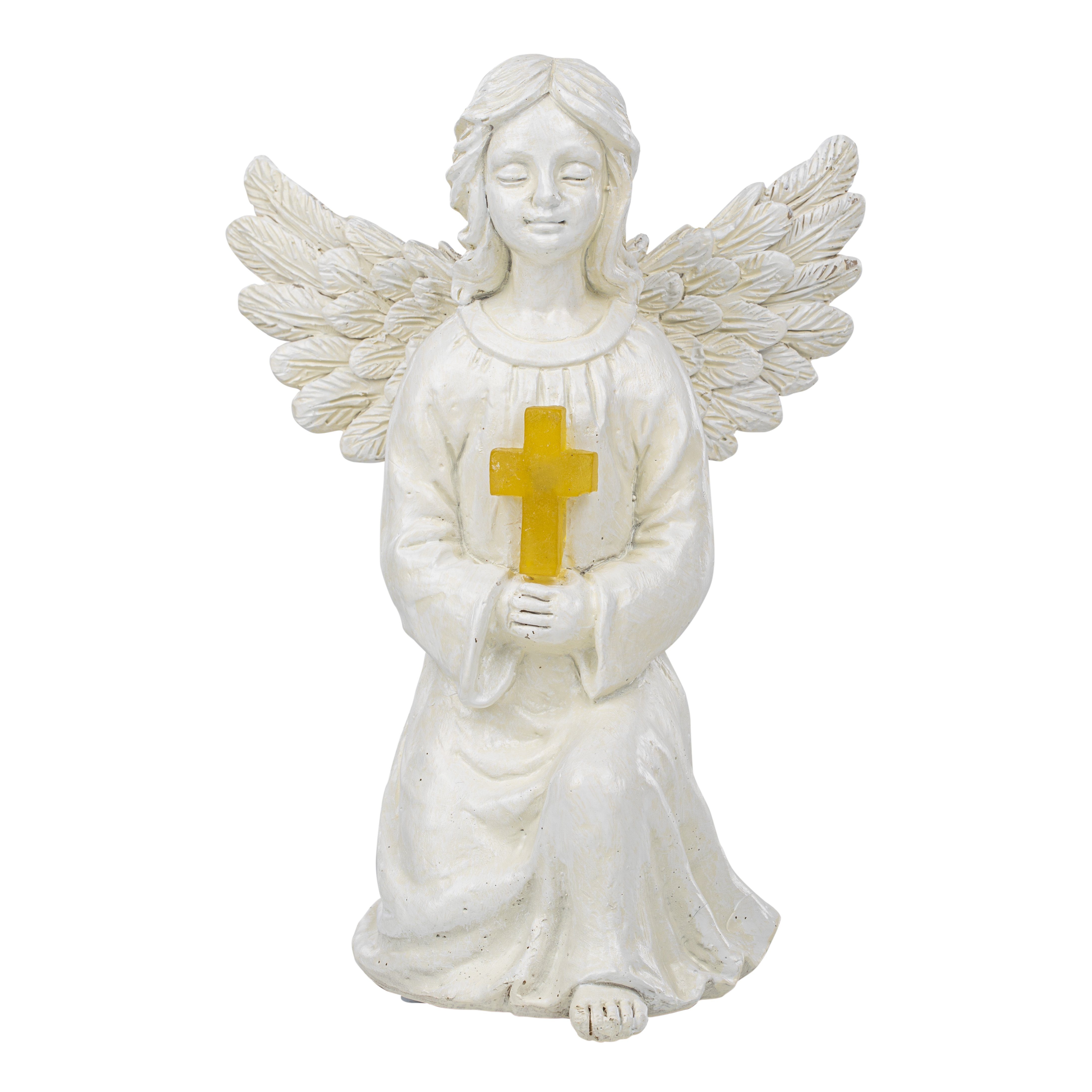 Haushalt International Gartenfigur LED-Solarengel - Gartendekoration 16x14x22,5 cm, (1 St), Solarpanel