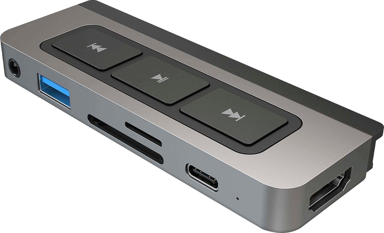 Hyper Media 6-in-1 USB-C Hub for iPad Pro/Air Adapter zu 3,5-mm-Klinke, MicroSD-Card, SD-Card, USB Typ A, USB-C