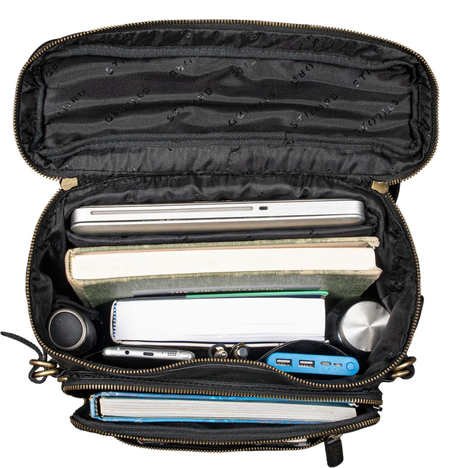 STILORD Notebookrucksack "Alvar" Businessrucksack Laptop-Fach 15.6 Zoll Herren Damen Echtleder