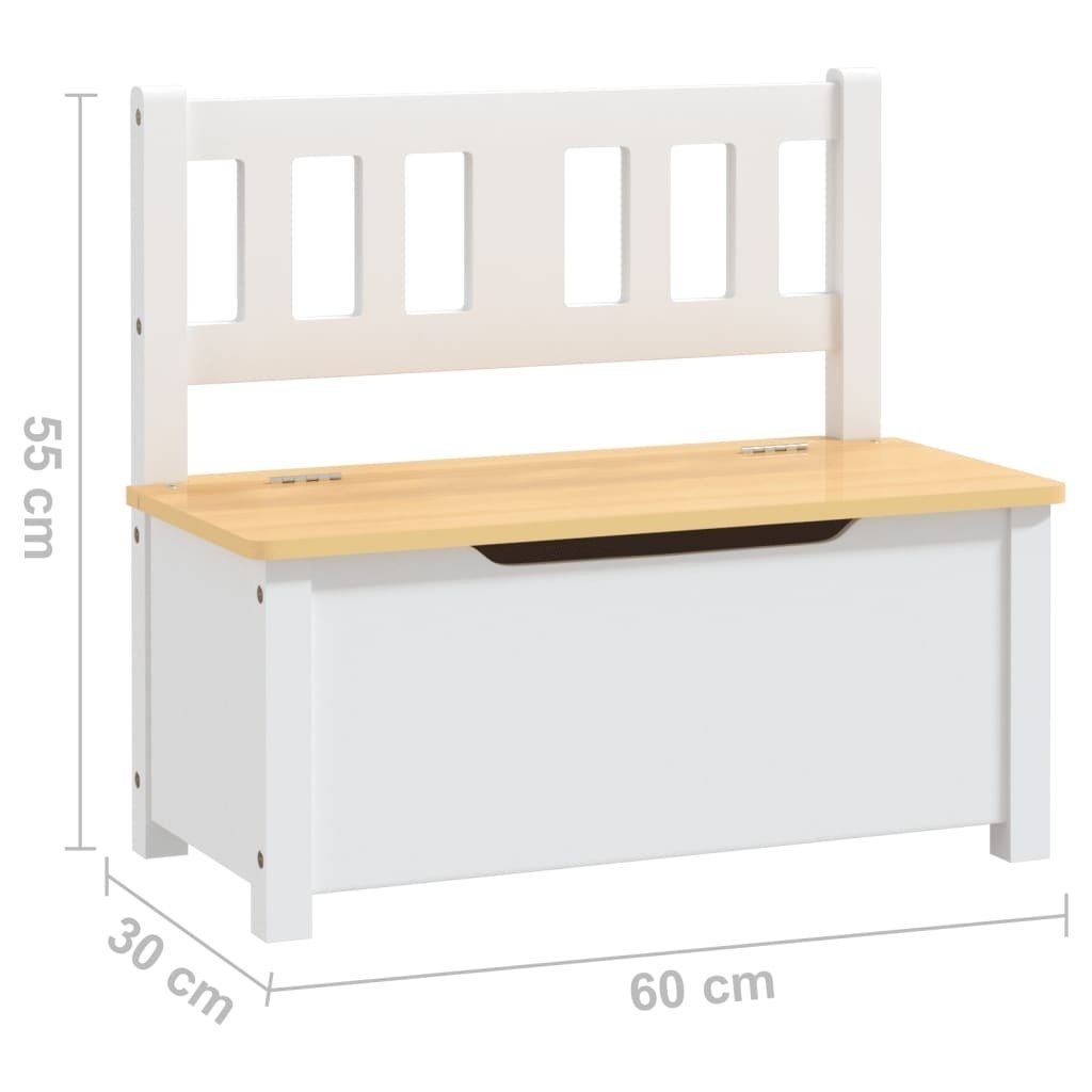 vidaXL children's seating group made of MDF in white and beige, (W/H/D: 60x48x50 cm)