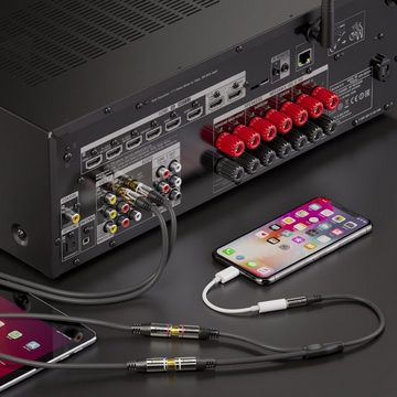 sonero sonero® Premium Audio Adapter, 0,20m, 3,5mm Klinke Stecker auf 2x Audio-Kabel