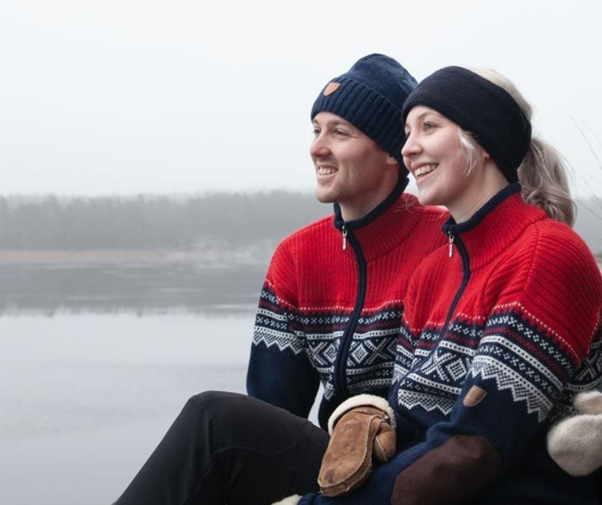 Bråtens Norwegerpullover Marius - Norweger Strickjacke mit Reißveschluss gestrickt aus robuster norwegischer Wolle
