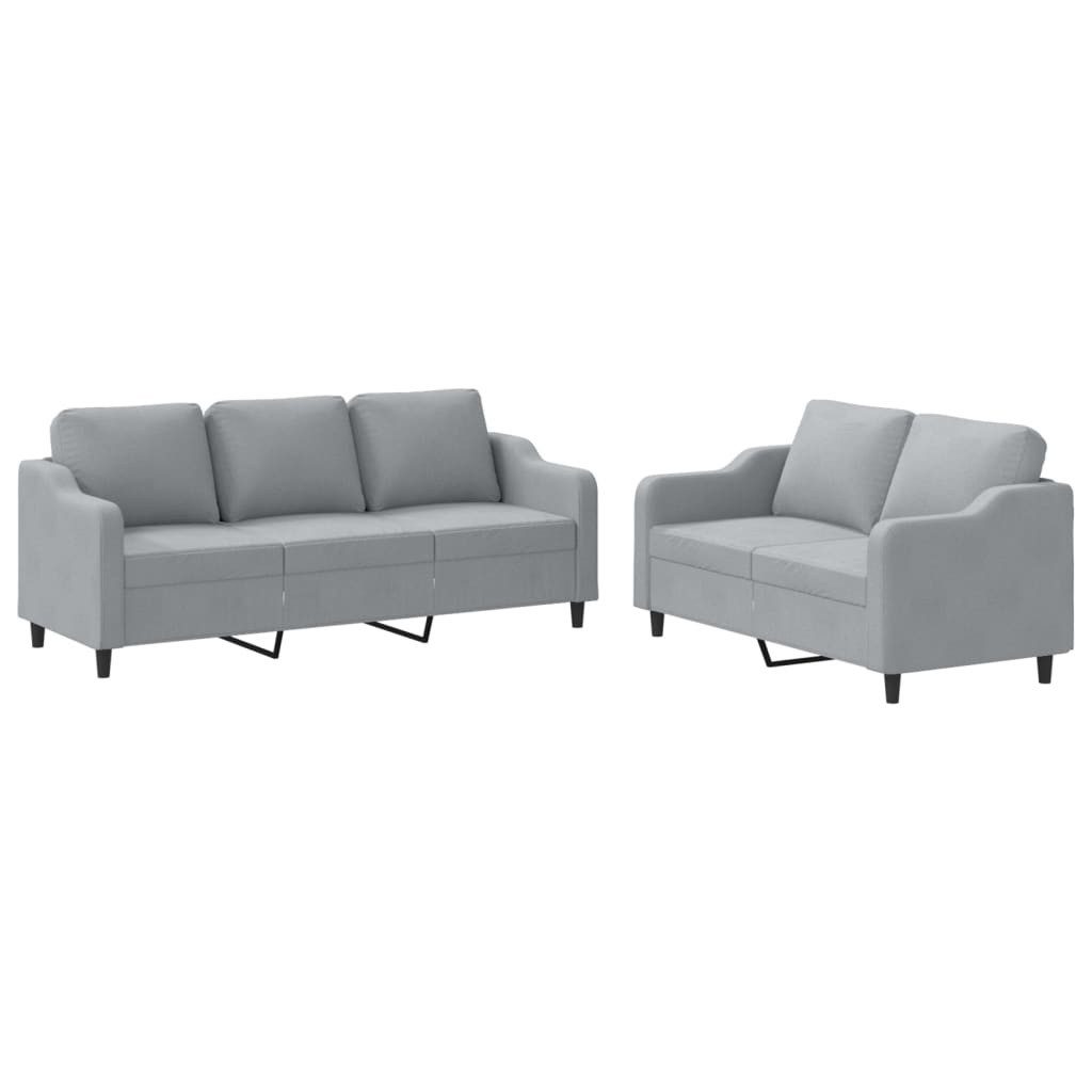 vidaXL Sofa 2-tlg. Sofagarnitur mit Kissen günstig online kaufen