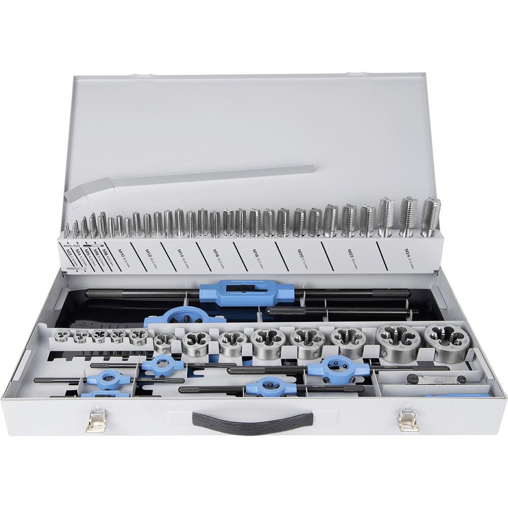 GSR Germany Резьбонарезной станок GSR 00708110 Gewindeschneidsatz 64teilig HSS-G metrisch M3 - M24