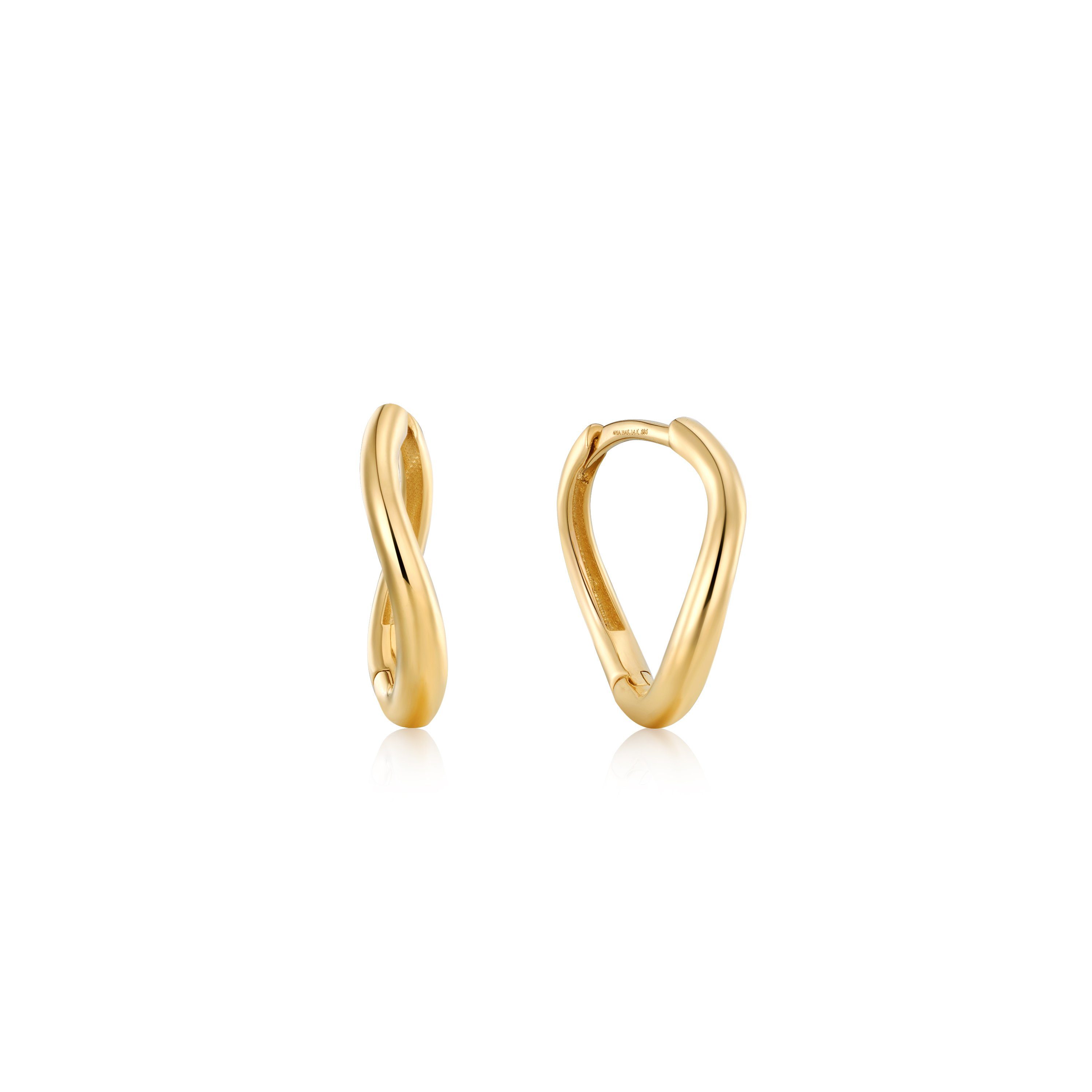Ania Haie Paar Ohrstecker The Magma Wave 14kt Echtgold