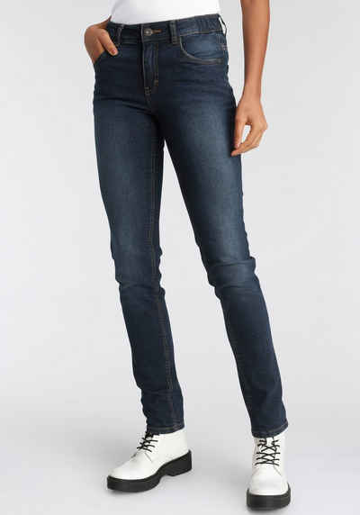 Arizona Slim-fit-Jeans »Svenja - Bund mit seitlichem Gummizugeinsatz« High Waist