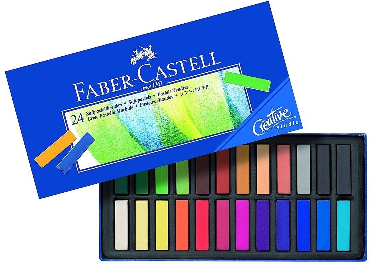Faber-Castell Maltuch Softpastellkreide Creative Studion Mini 24 Farben sortiert im Kartonet