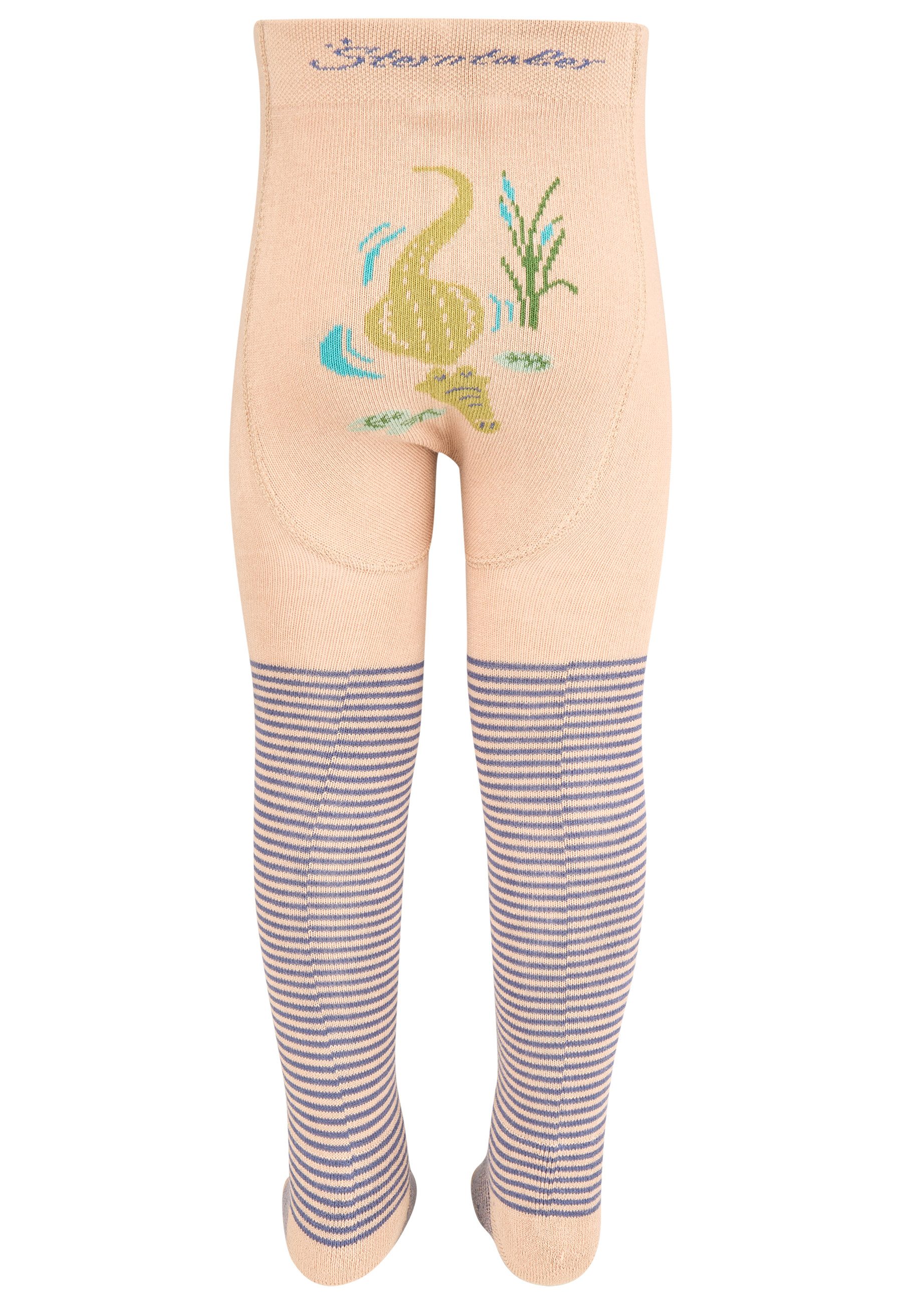 Sterntaler® Strumpfhose Krabbelstrumpfhose Krokodil (1 St) Krabbelstrumpfhose mit ABS-Noppen, Innenfrottee & Krokodil-Po-Motiv