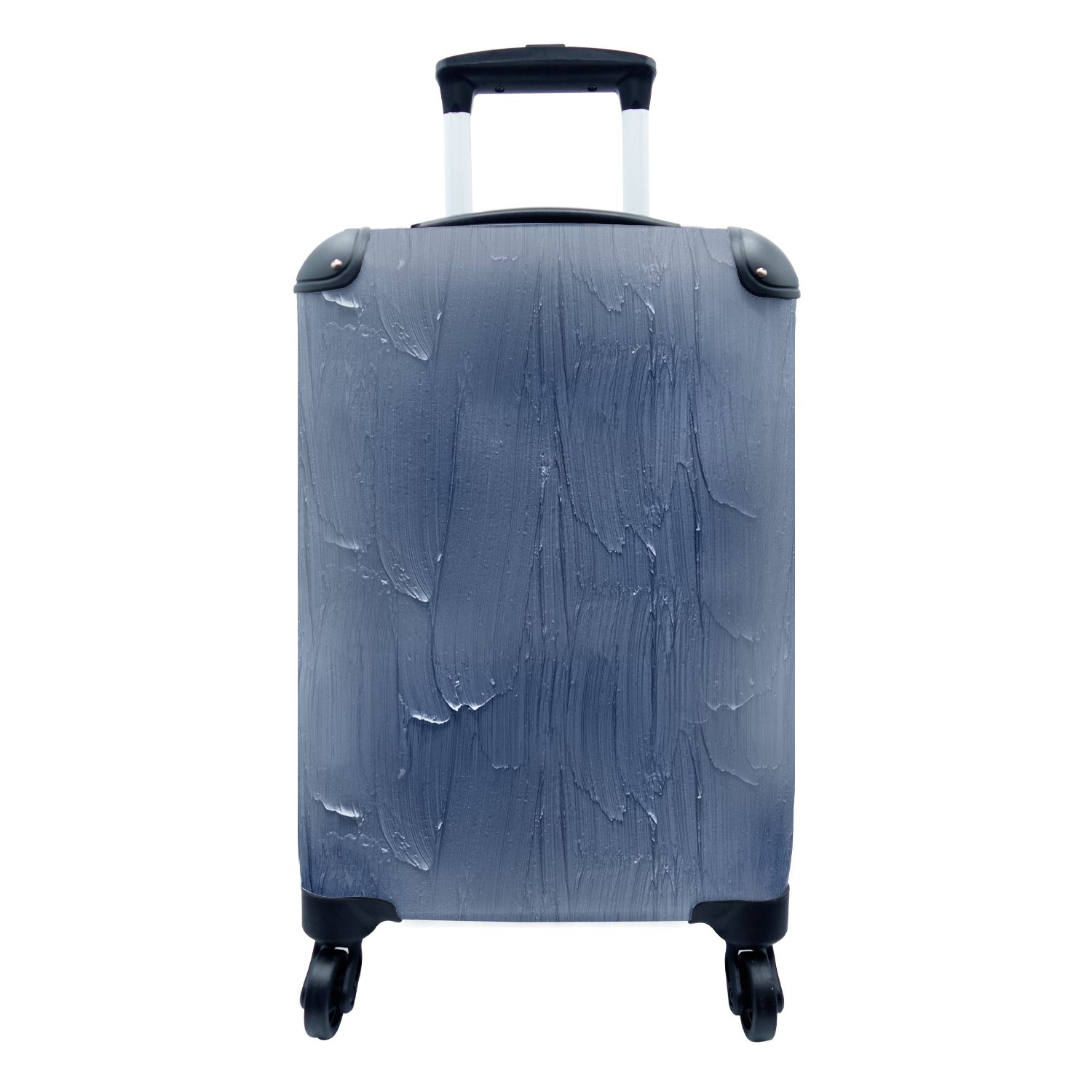MuchoWow Handgepäckkoffer Farbe - Muster - Blau, 4 Rollen, Reisetasche mit rollen, Handgepäck für Ferien, Trolley, Reisekoffer | Handgepäck-Koffer