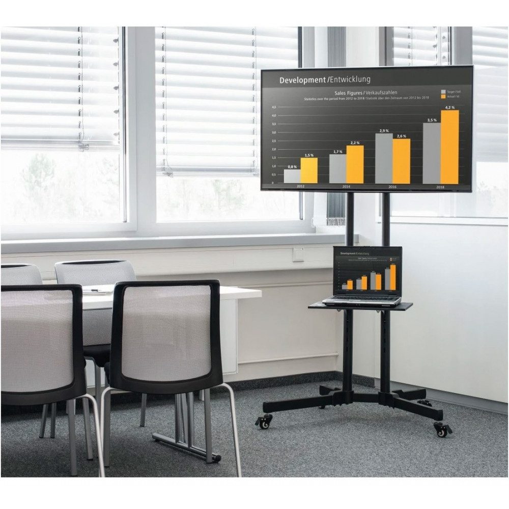 Hama TV-Standfuß Hama Trolley für Fernseher bis 75 Zoll mit Rollen., (bis 75 Zoll, Geeignet bis 75 Zoll, VESA kompatibel)