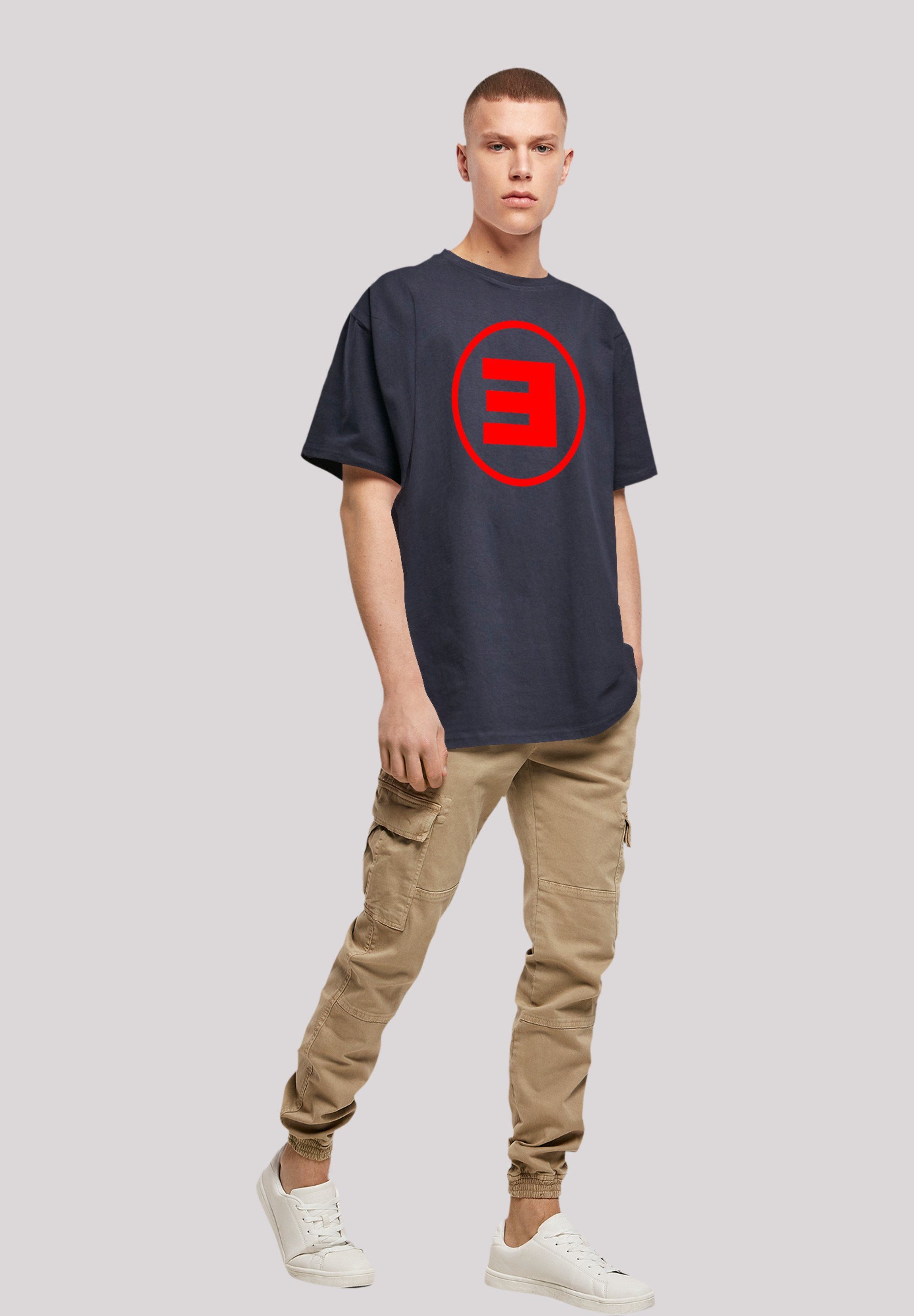 F4NT4STIC T-Shirt Eminem Circle E navy Qualität, Hop Music Rock Musik, Premium Off By Rap Hip