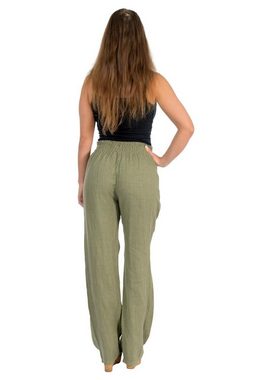 malito more than fashion Leinenhose 2727 bequemer und breiter Gummizug