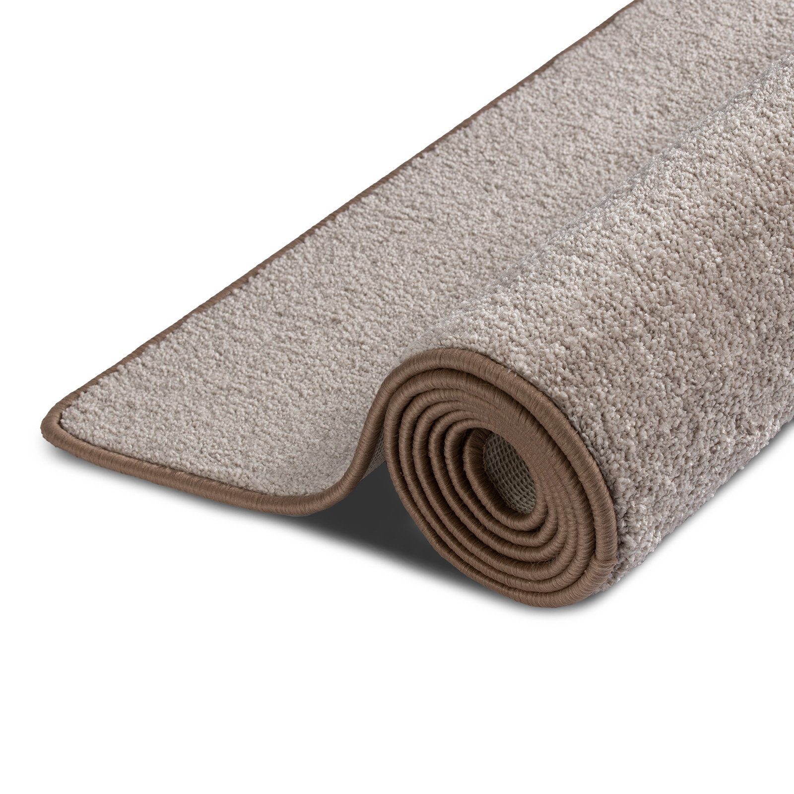 Floordirekt Hochflor-Bettumrandung Sundae Beige 69, 3 Größen, Teppichläufer, Läufer-Set, Höhe 13.55 mm, (3-tlg), Velours