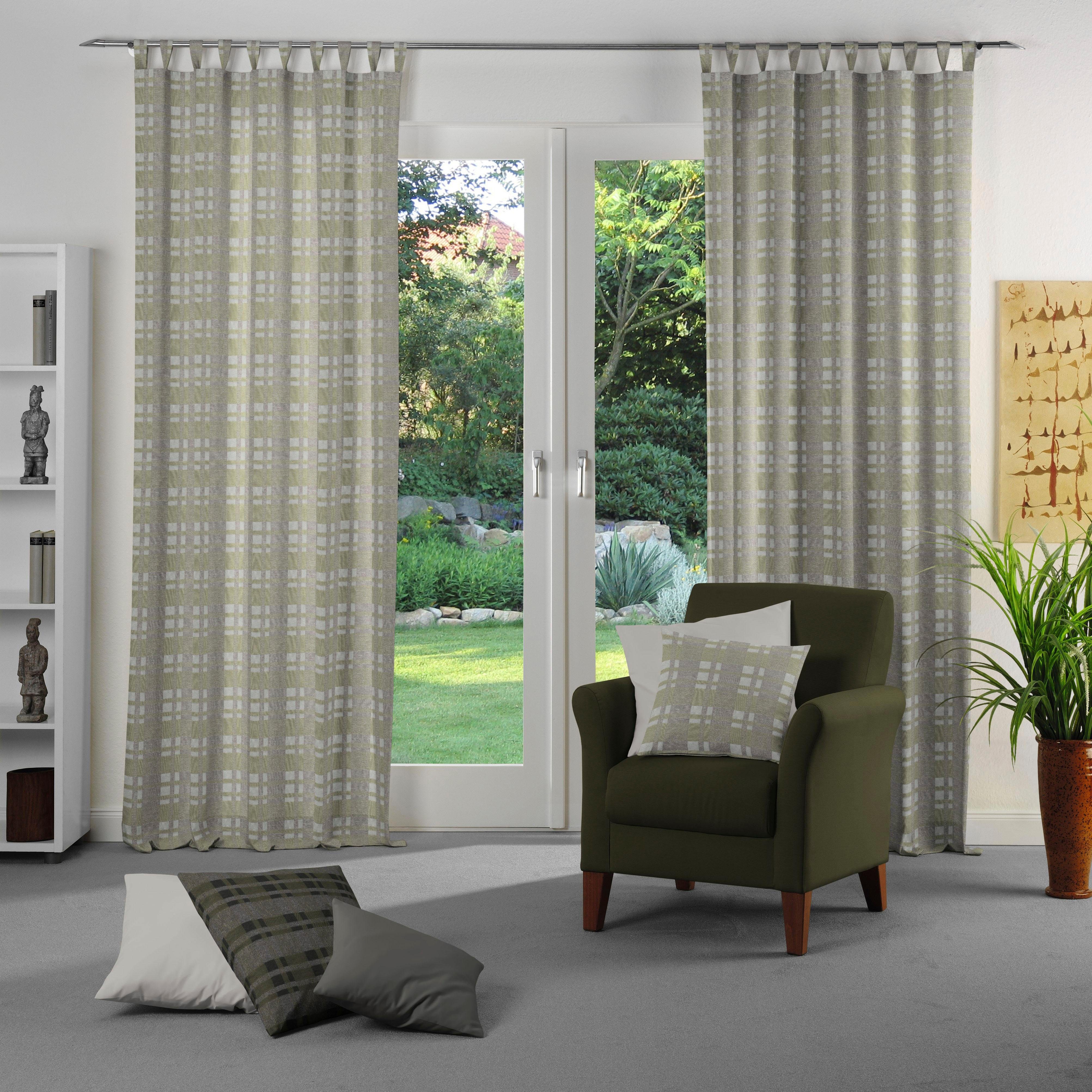 Wirth Vorhang Laufenberg, Schlaufen (1 St), blickdicht, Jacquard