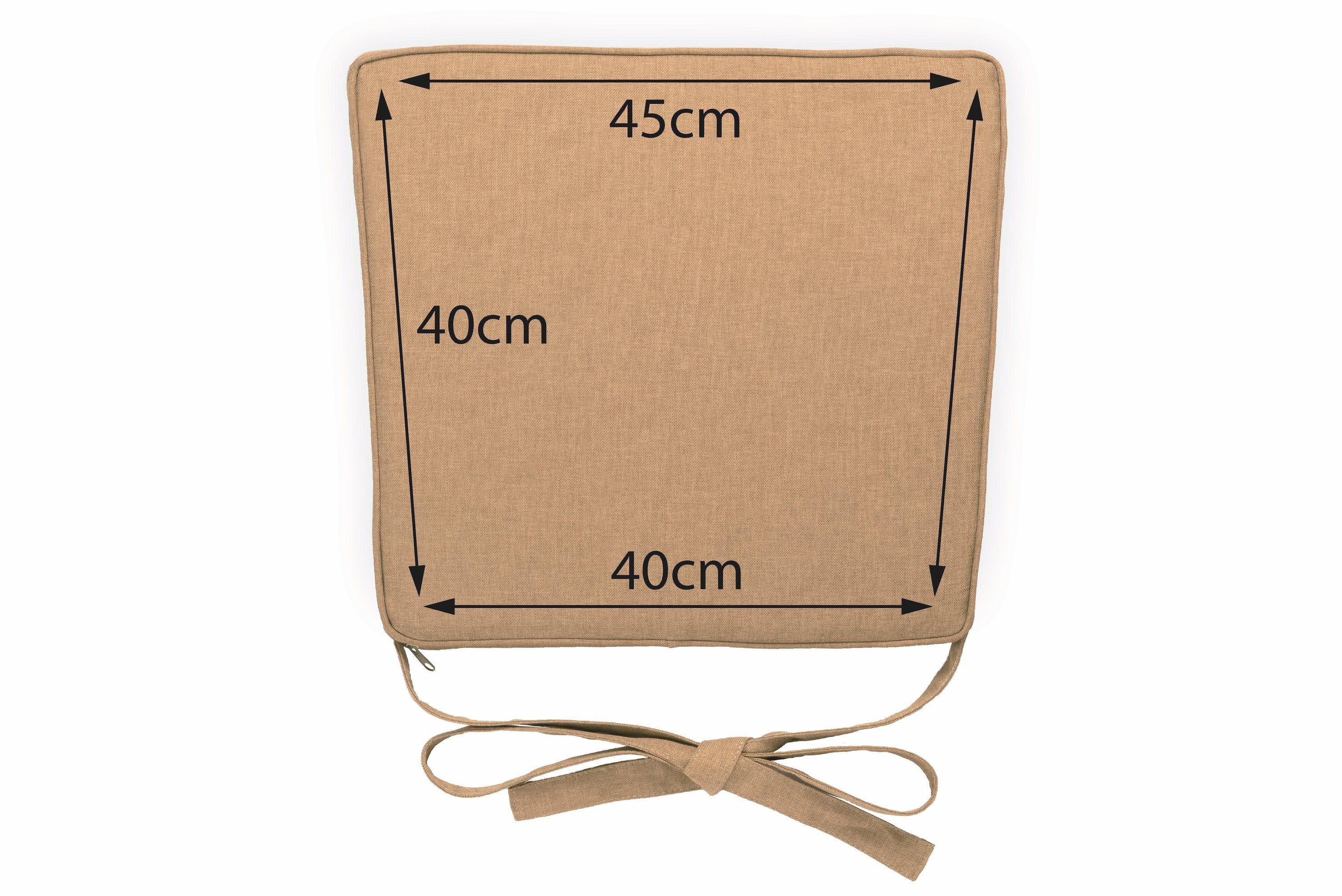 5cm Beige Set sunnypillow Stuhlkissen 4er 40 x Stuhlkissen x 45