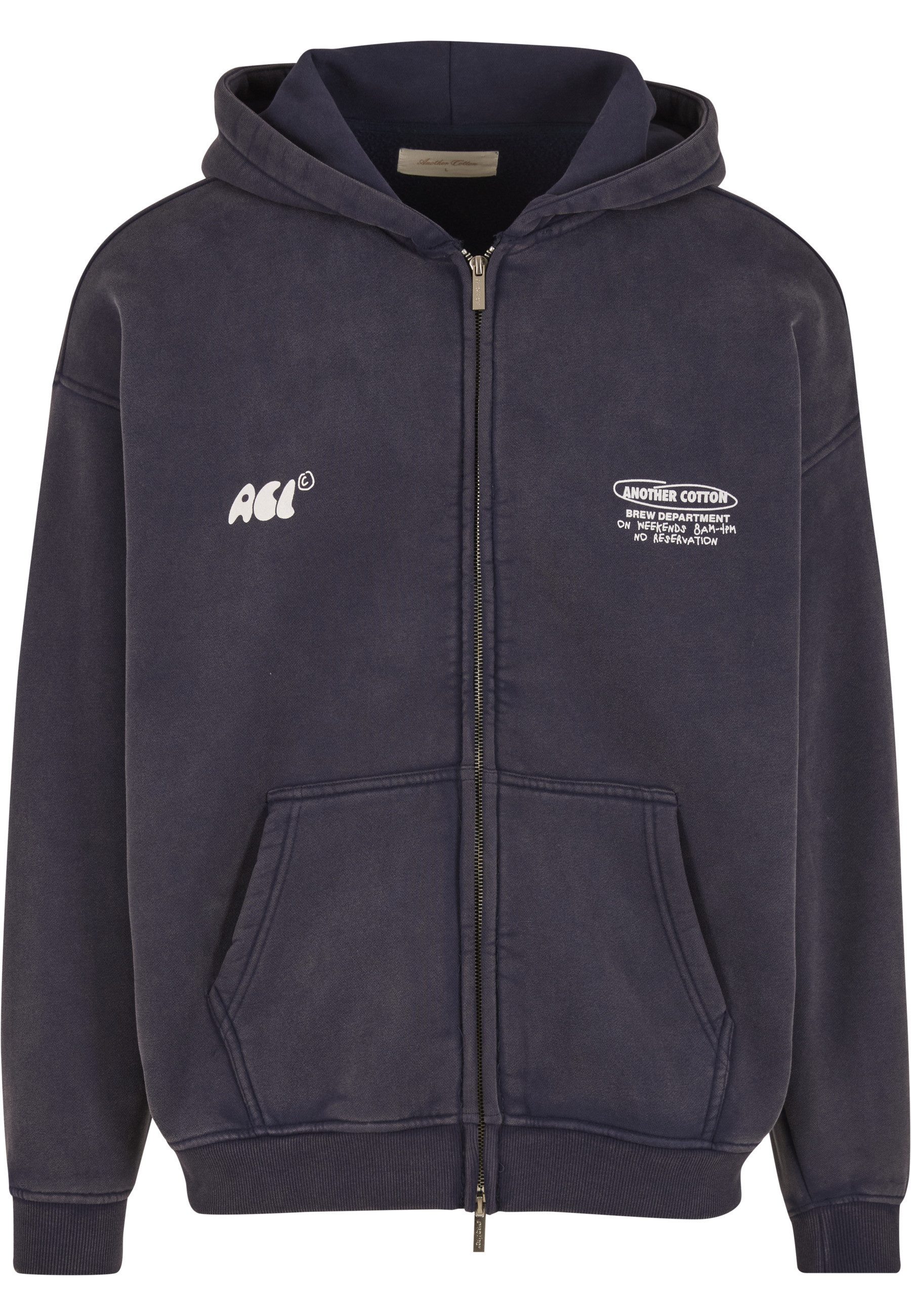 Another Cotton Lab Kapuzenpullover Another Cotton Lab Espresso Society Washed Zip Hoodie (1-tlg)