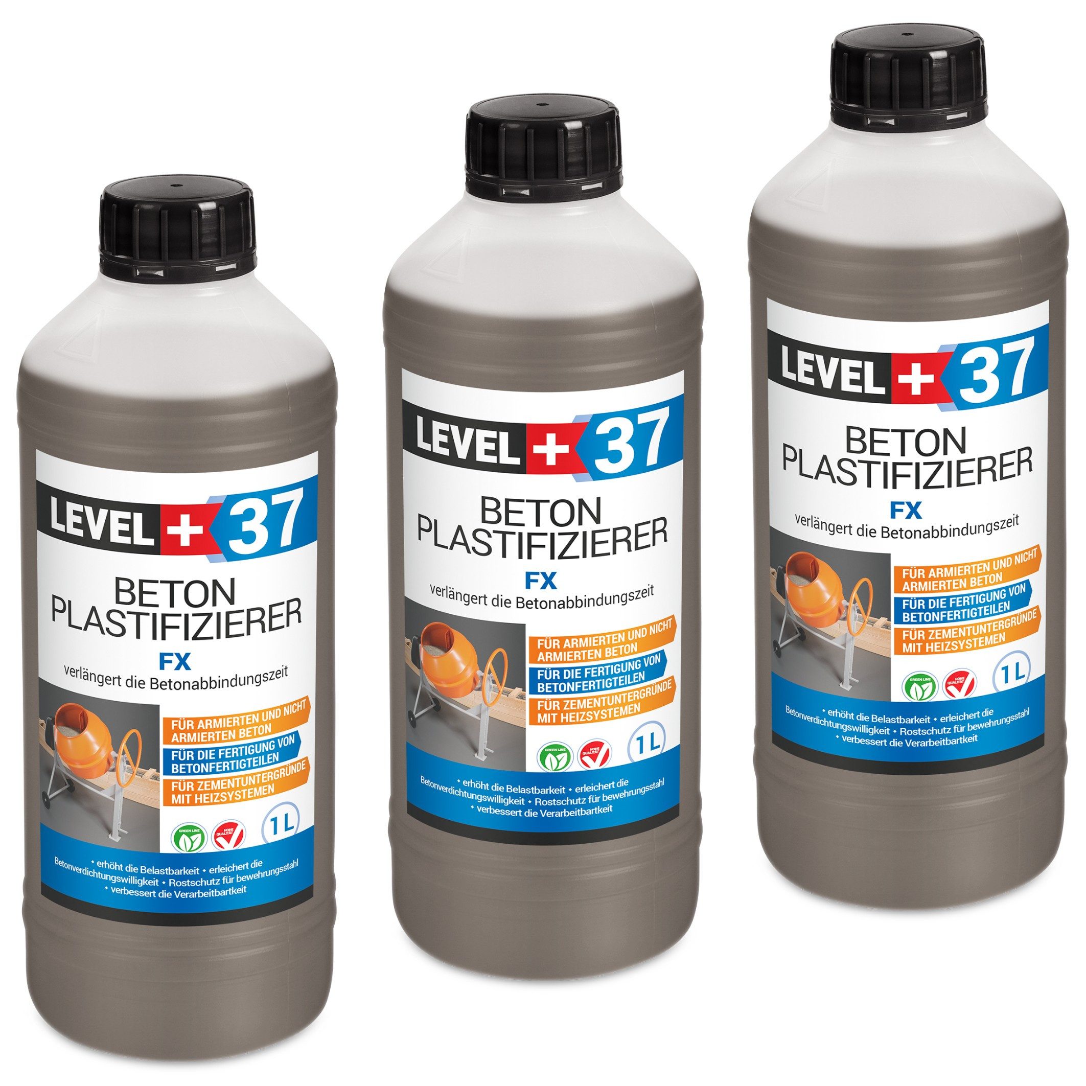 Level+ Beton Betonverflüssiger Estrichzusatz Plastifizierer L+37 - 3L 4.5