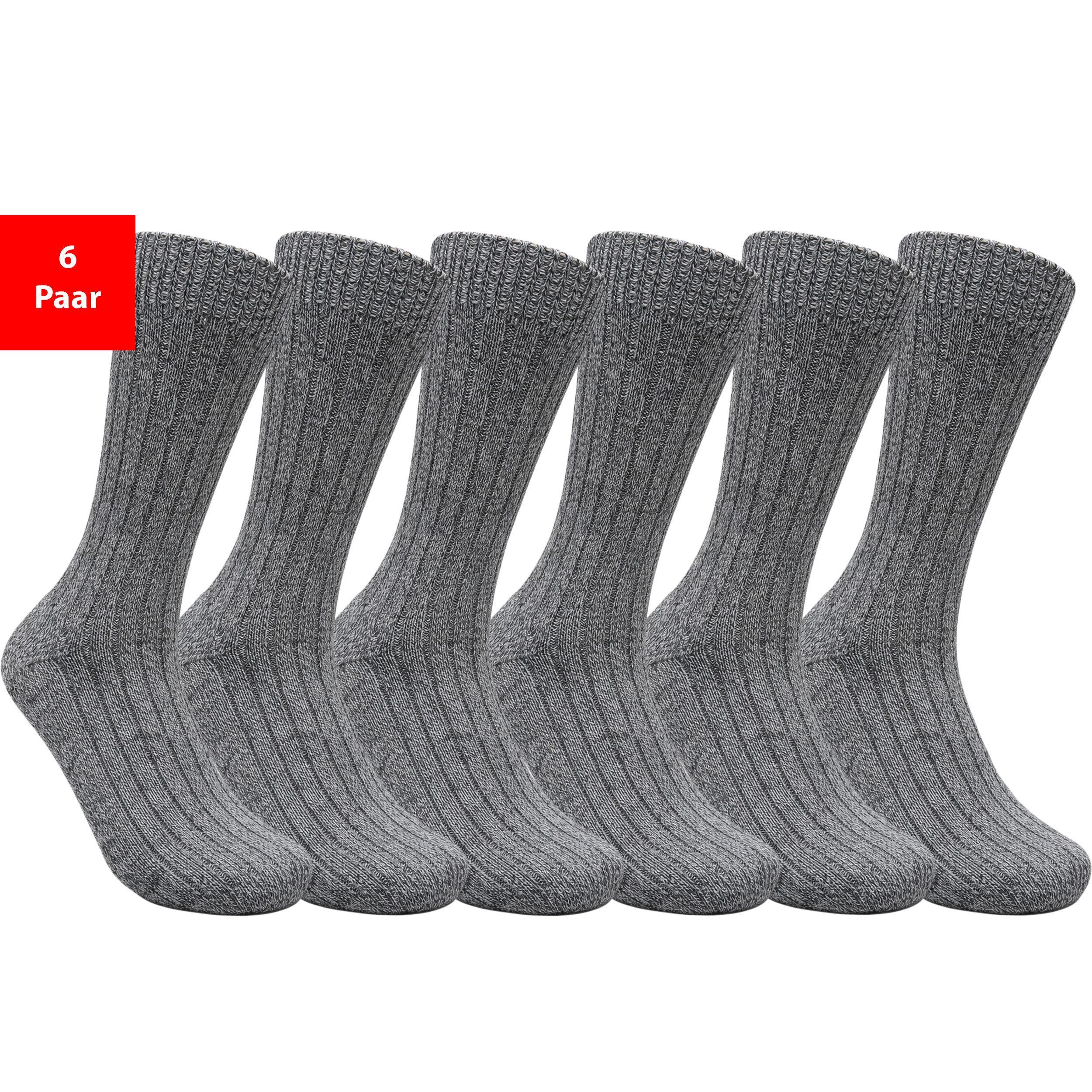 Fashionschmiede Norwegersocken mit Wolle 3–6 Paar für Damen & Herren Winter Thermo Wollsocken Socken (Set, 6-Paar, 6 Paar) Extra warm, superweich, Plüschsohle, ohne Gummidruck