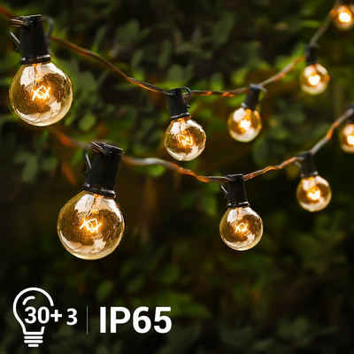 GlobaLink Lichterkette LED Lichterkette, 30-flammig, für Garten IP65 max.50M