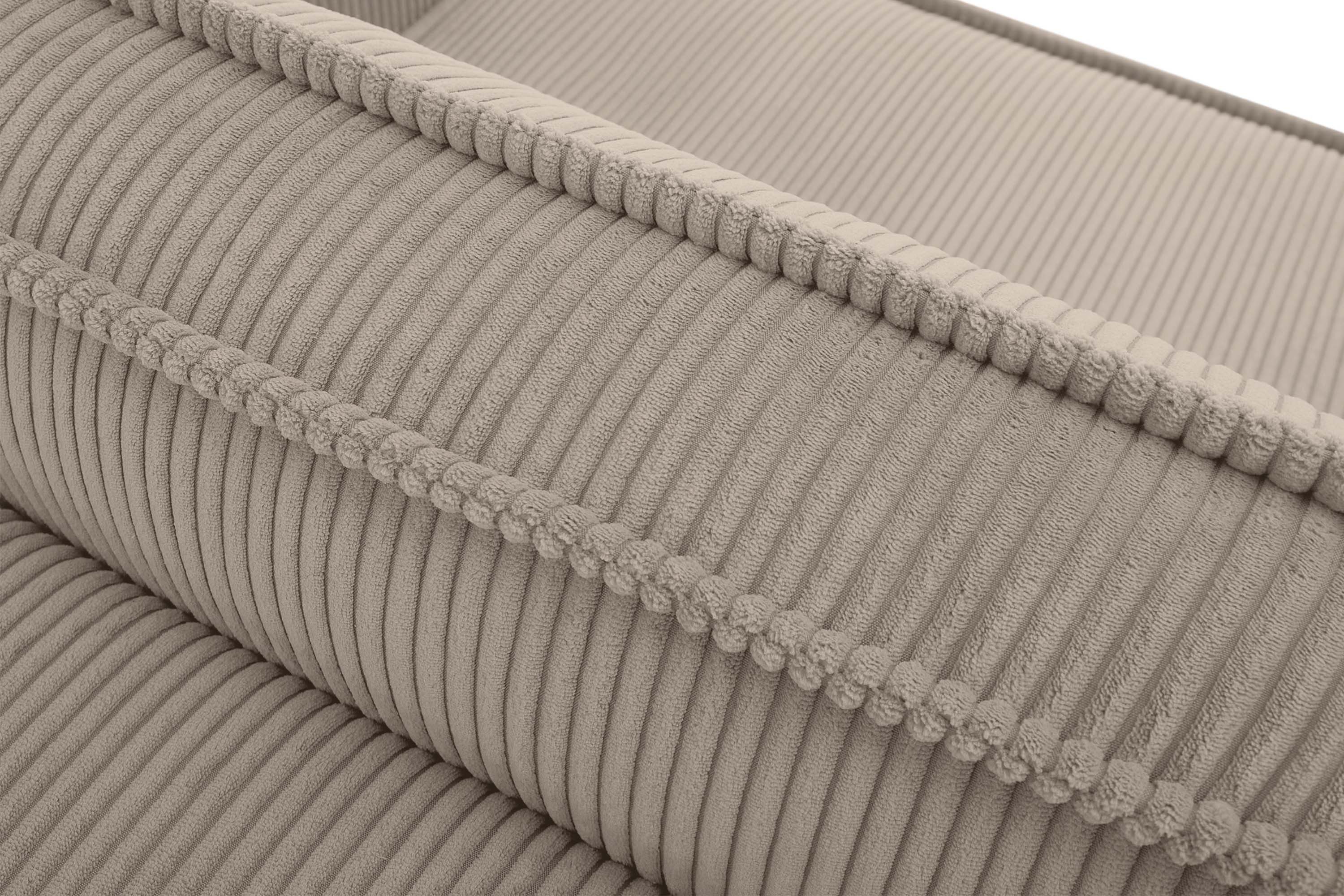 KONSIMO® 3-Sitzer NAPI Sofa mit Schlaffunktion & massivem Gestell, hergestellt in der EU, Couch für Dauerschläfer, mit Wellenunterfederung, Großer Bettkasten