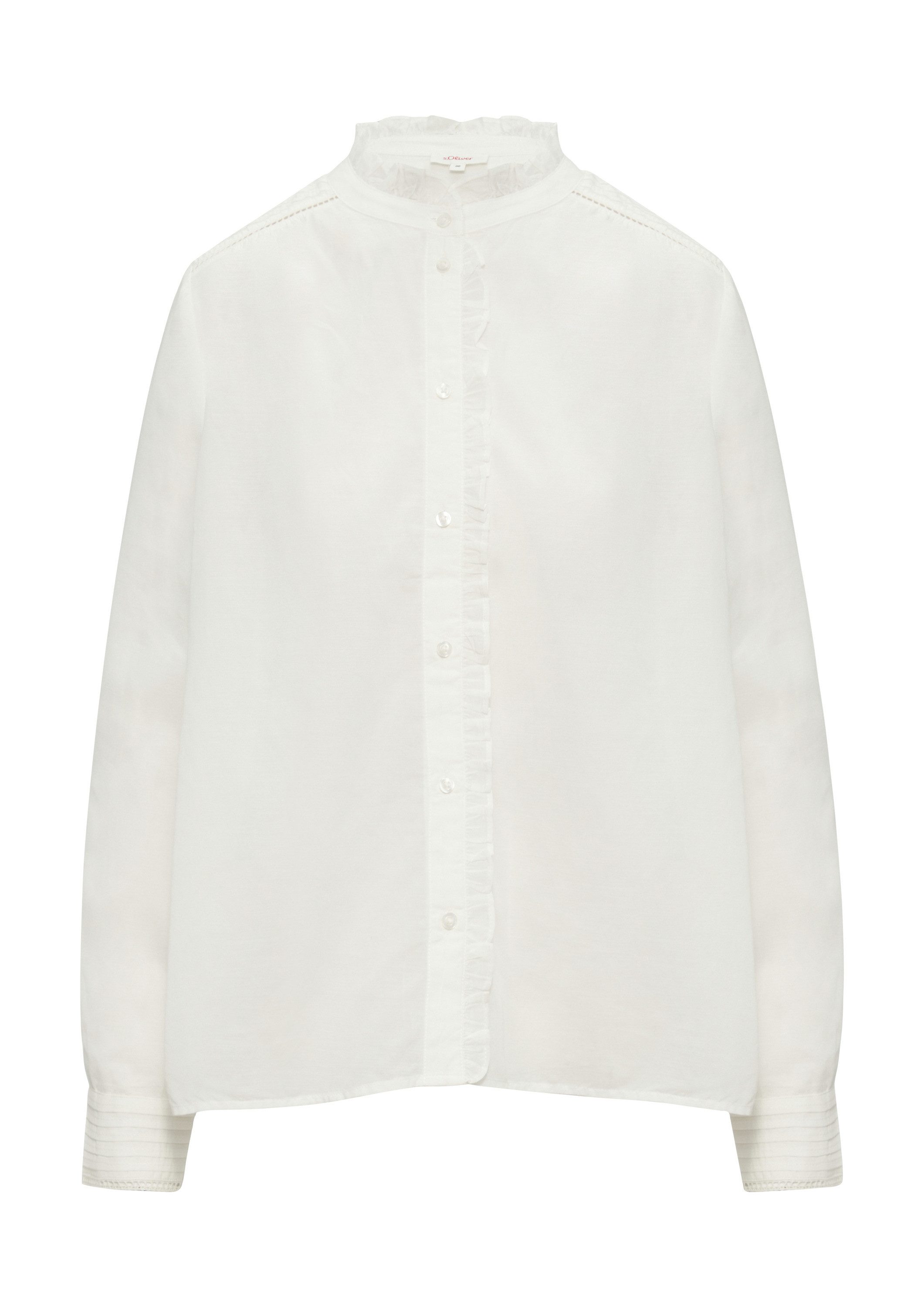 s.Oliver Langarmbluse Bluse Leicht transparente Bluse mit Rüschen-Details günstig online kaufen