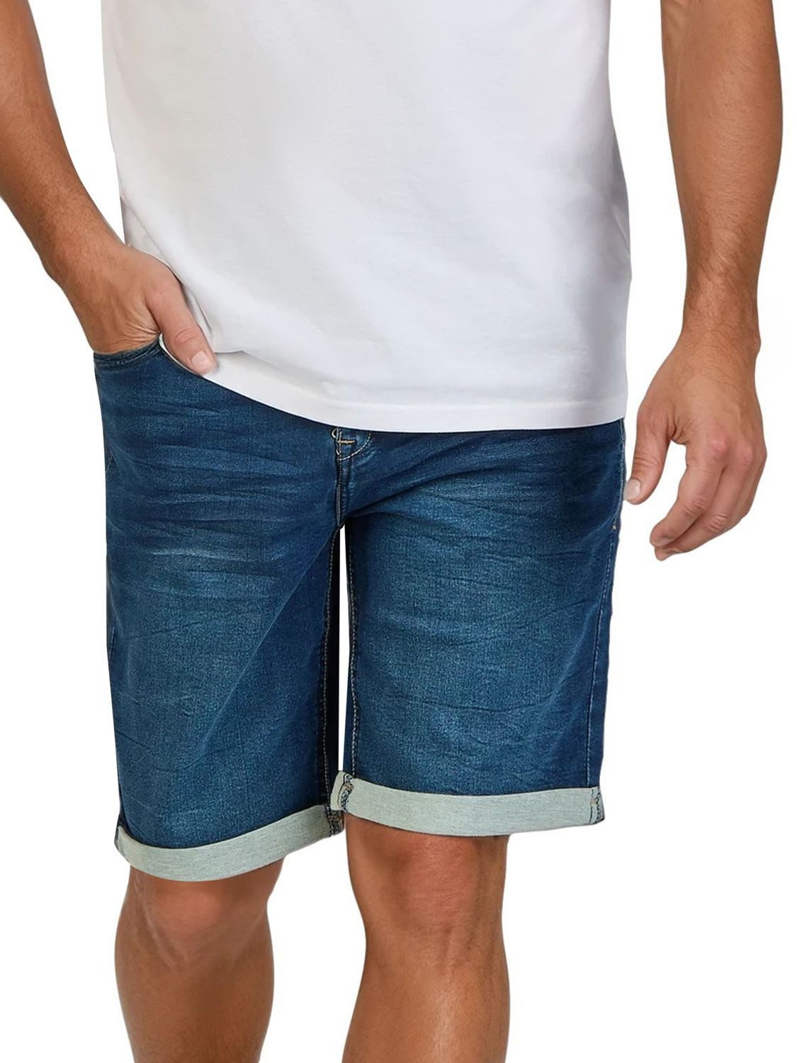 DENIMFY Jeansshorts Herren Shorts DFAri Regular Fit Bermudashorts mit Stretch