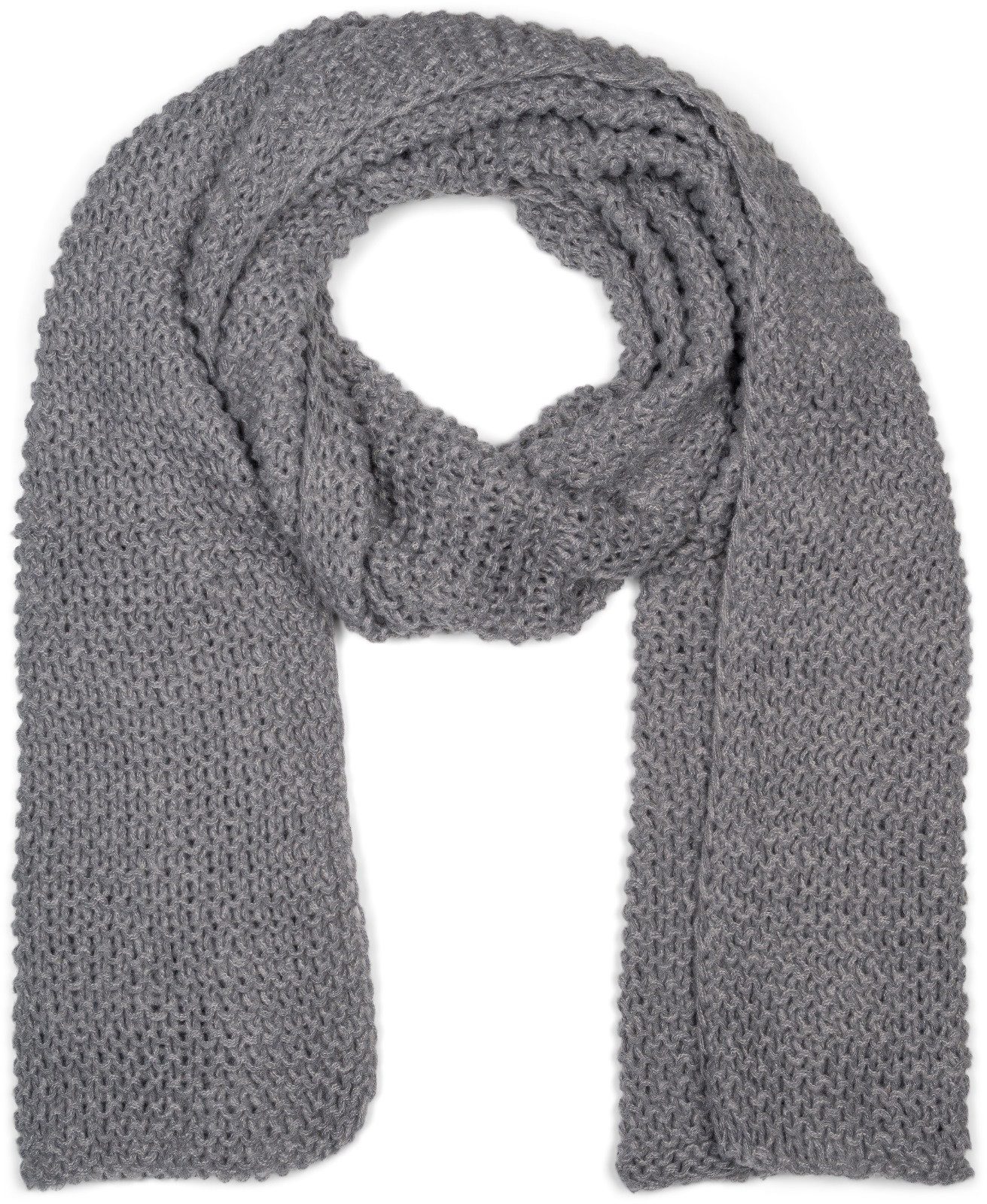 styleBREAKER Strickschal Langer Strick Schal mit Wellen Strickmuster, (1-St)