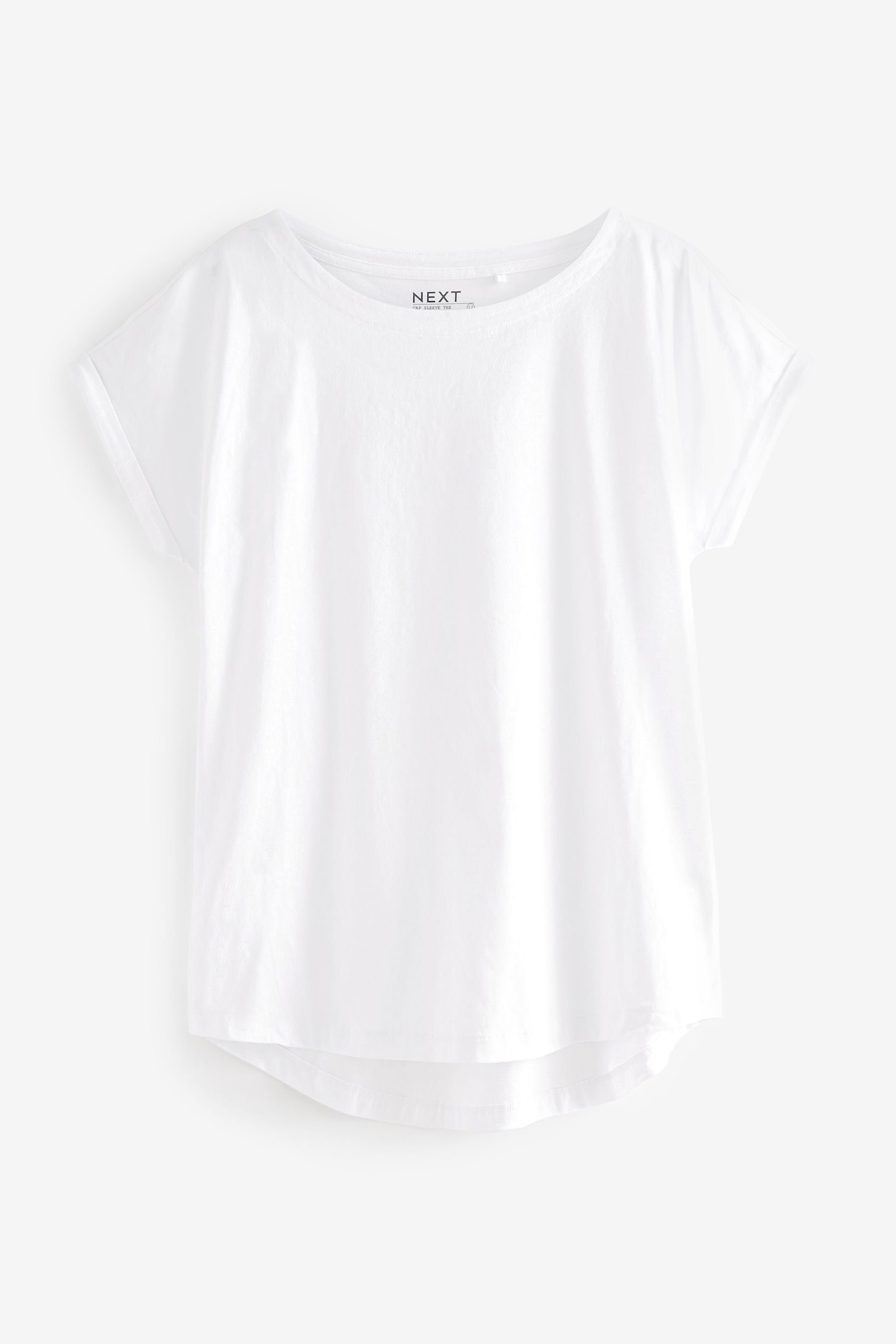 T-Shirt (3-tlg) Flügelärmeln, 3er-Pack Stripe/White/Coral T-Shirts mit Next