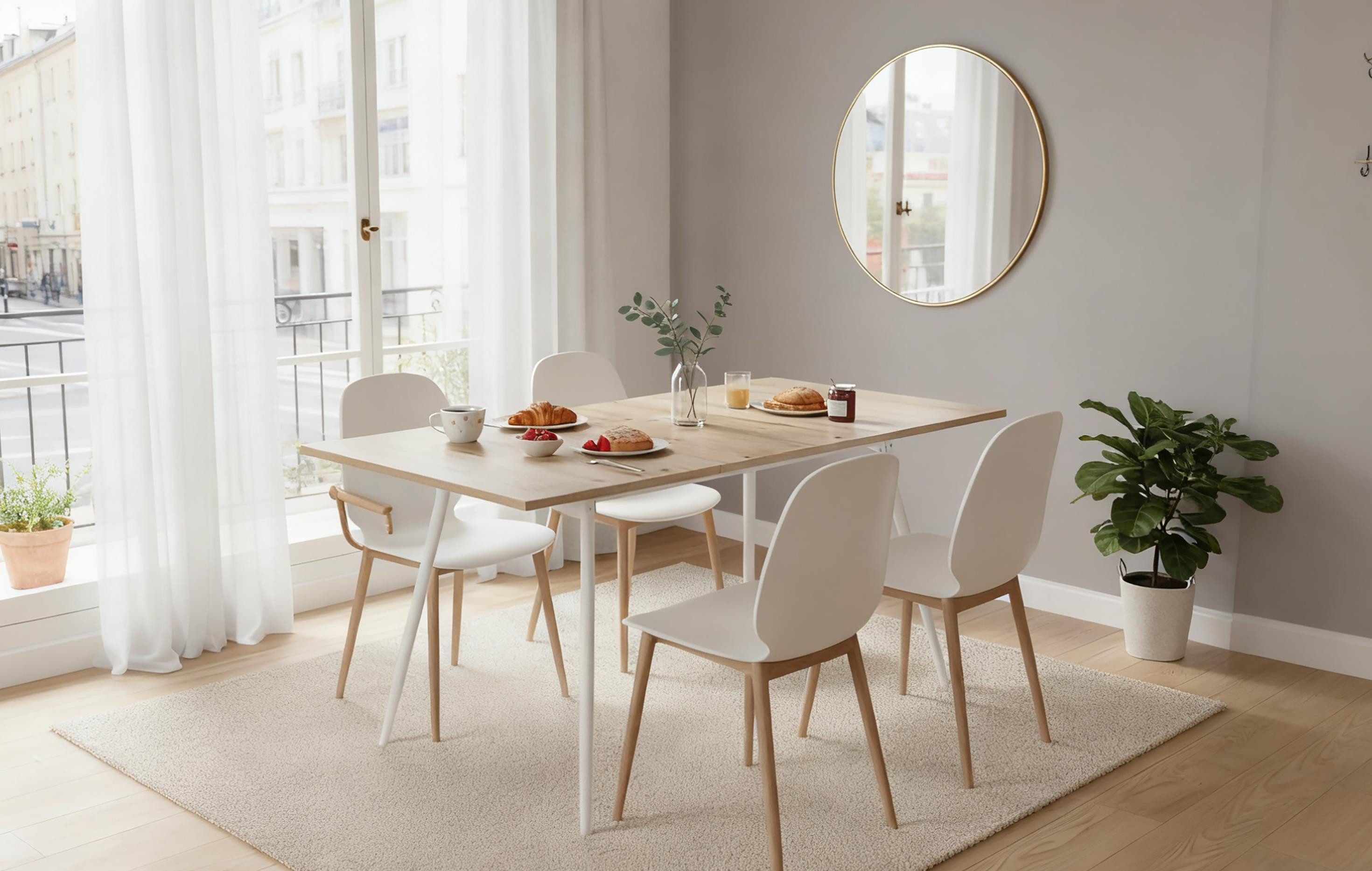 B&D home Esstisch LIO, Metallgestell schwarz oder weiß, ausziehbar, 4-6 Per günstig online kaufen