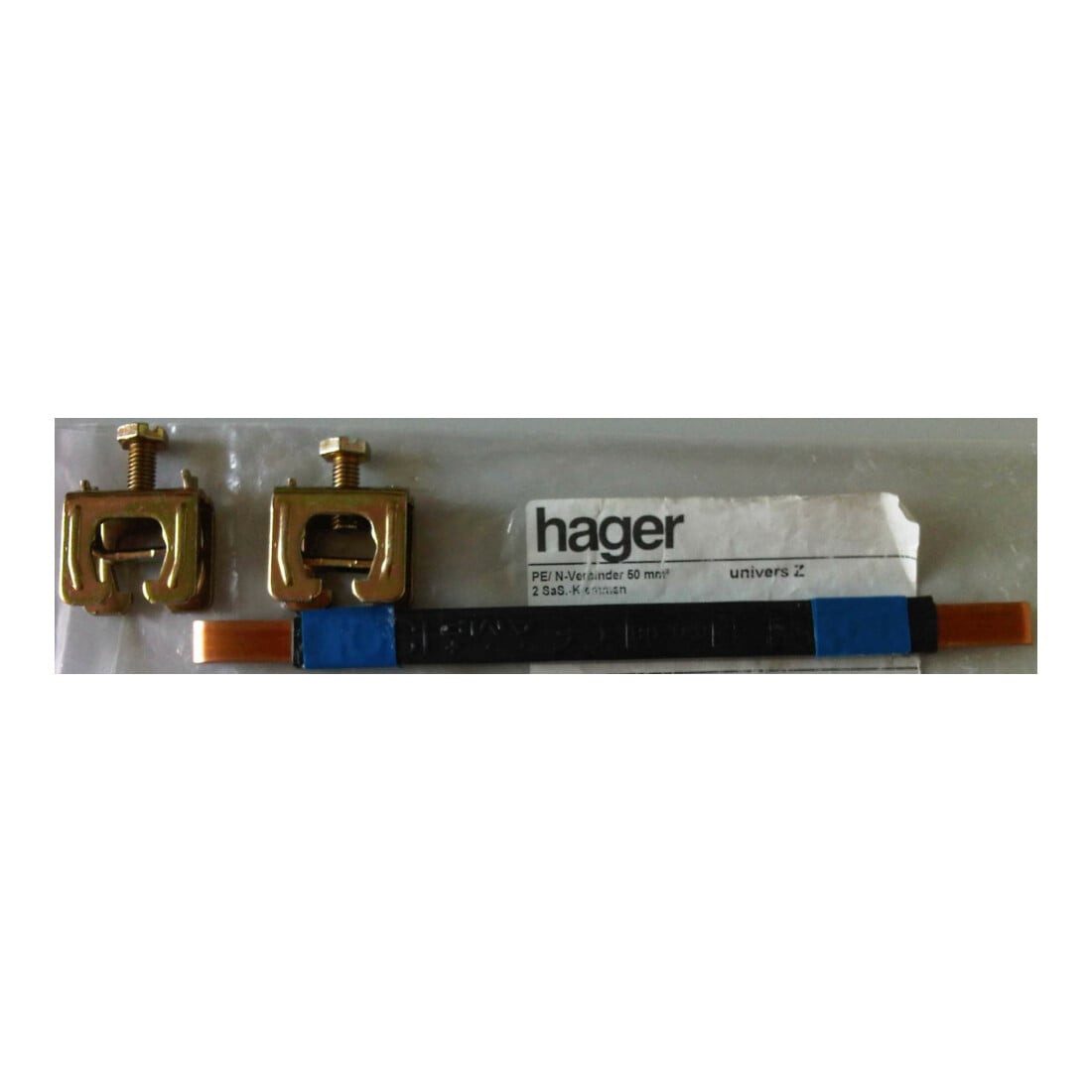 Hager Verbinder Hager PE/N-Verbinder bl,CU-Band,flexibel N75B