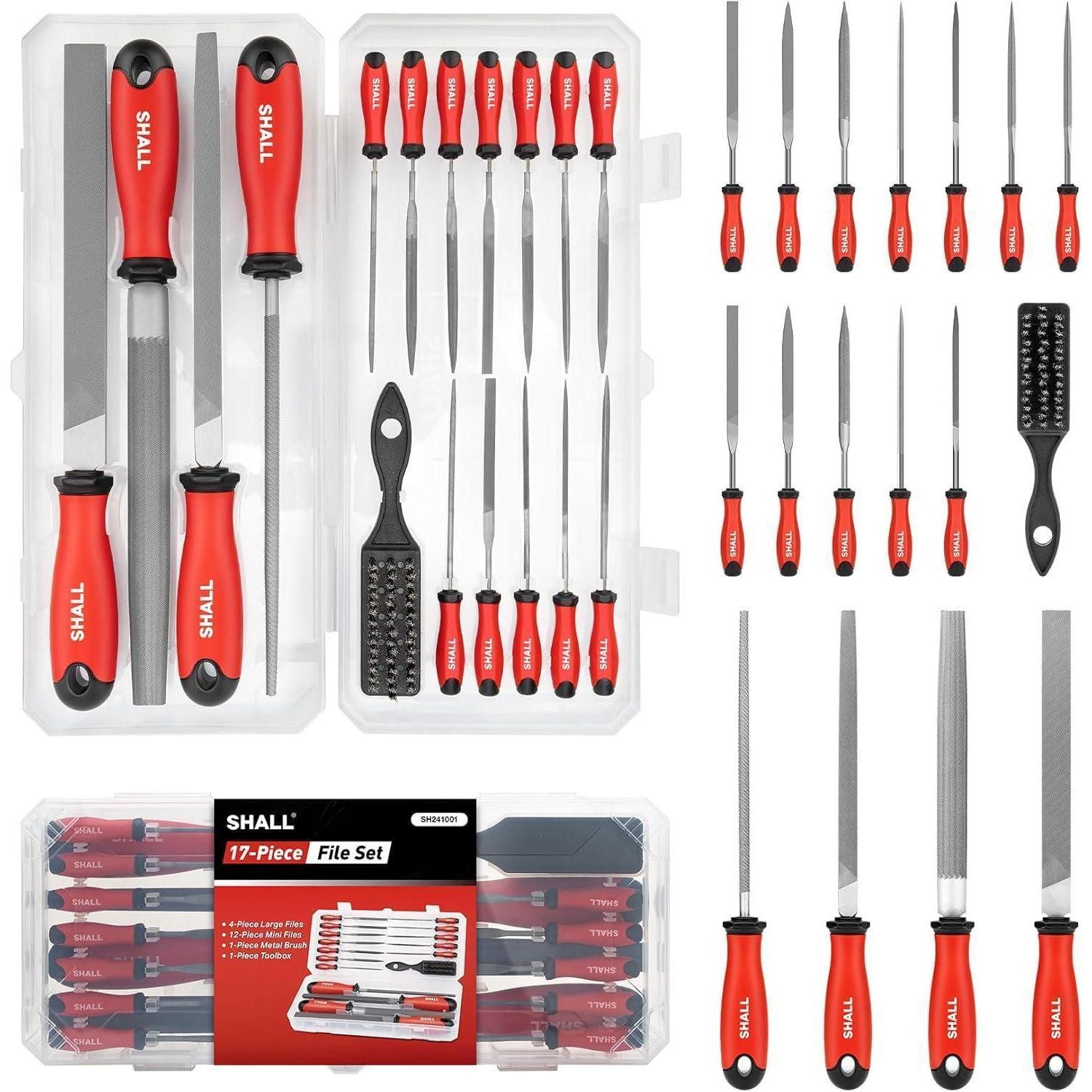 LuxusKollektion Werkstattfeile Feilenset 17-teilig für Metall Holz Kunststoff mit Box