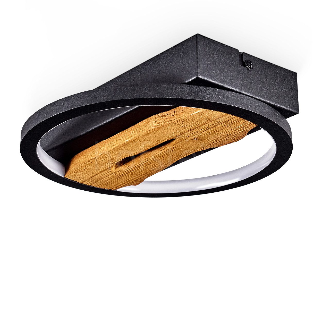 hofstein Deckenleuchte dimmbare Deckenlampe aus Metall/Holz/Kunststoff in S günstig online kaufen