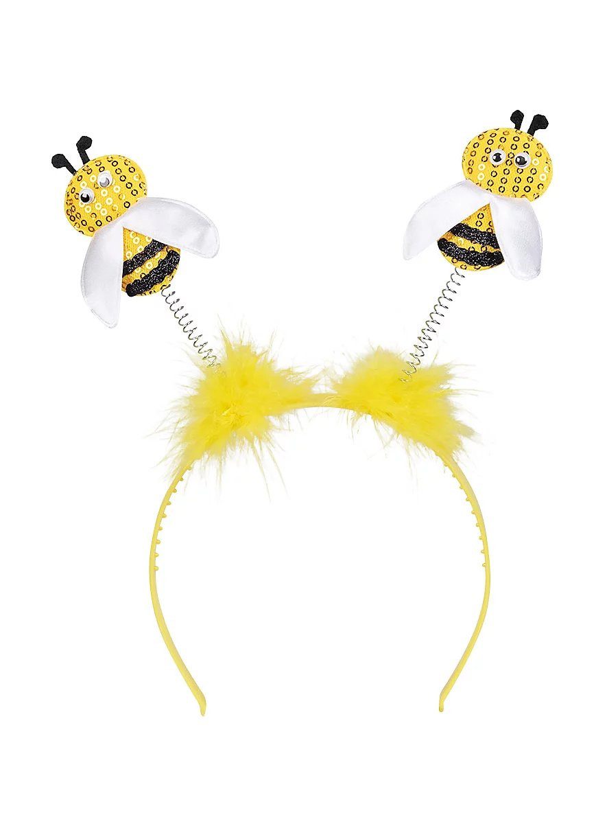 Boland Kostüm Wackelbienen Haarreif für Kinder, Lustiger Kopfschmuck mit zwei wackelnden Bienen
