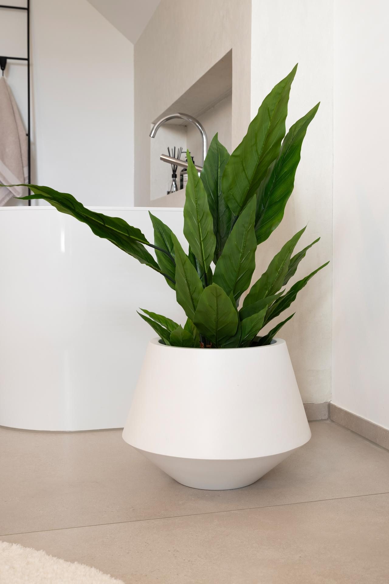 VIVANNO Blumentopf Fiberglas BERBELIT Rund - günstig online kaufen