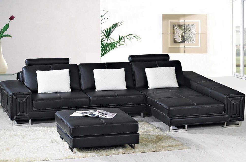 Ecksofa, Sitz GenovaS Ledersofa Couch mit Couch Ecke JVmoebel Regal Sofa Polster