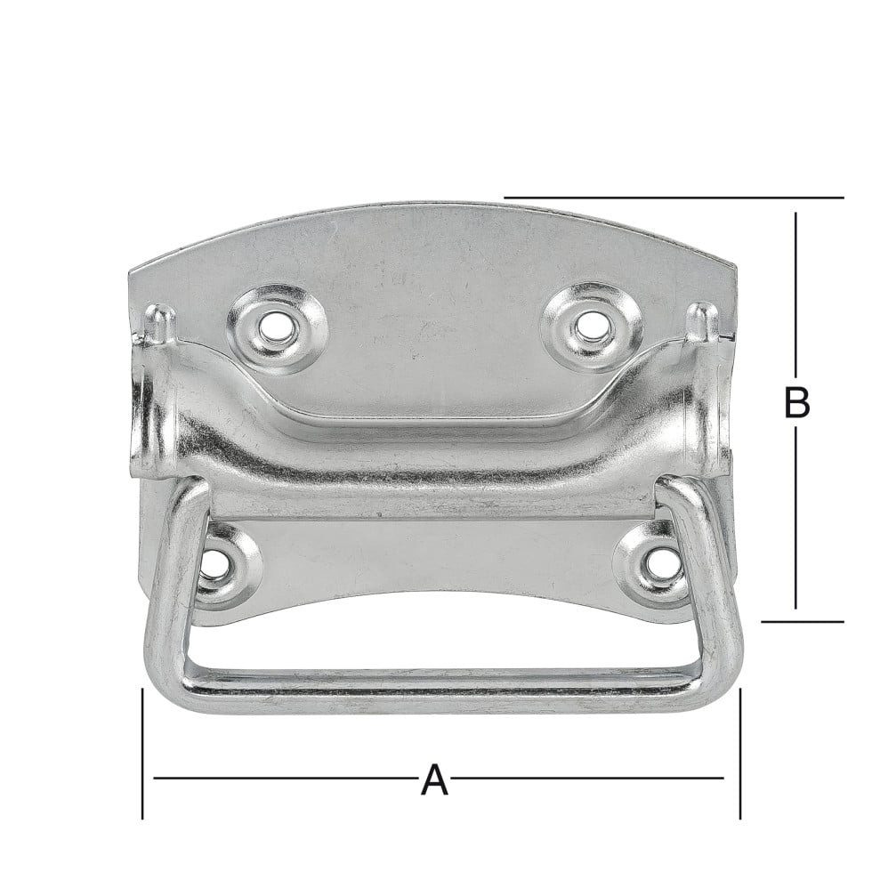 Vormann Möbelbeschlag Vormann Kistengriffe verzinkt 100 x 80 mm