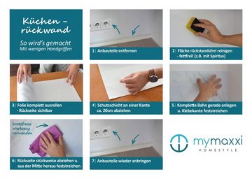 MyMaxxi Dekorationsfolie Küchenrückwand Kreide Früchte auf Tafel selbstklebend