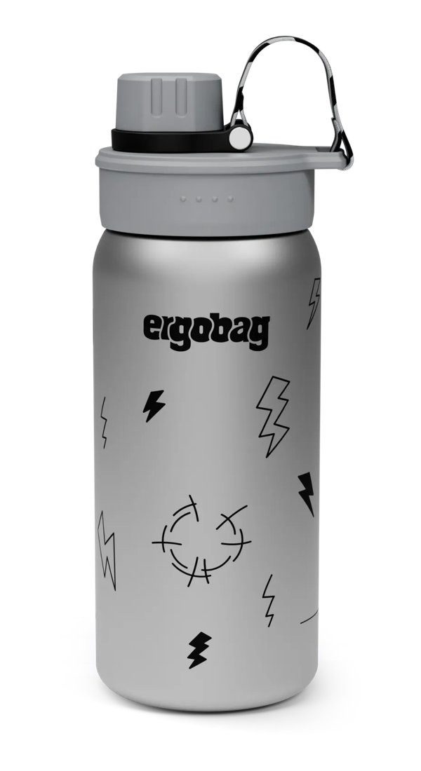 ergobag Trinkflasche Edelstahl Trinkflasche, auslaufsicher und kohlensäuregeeignet