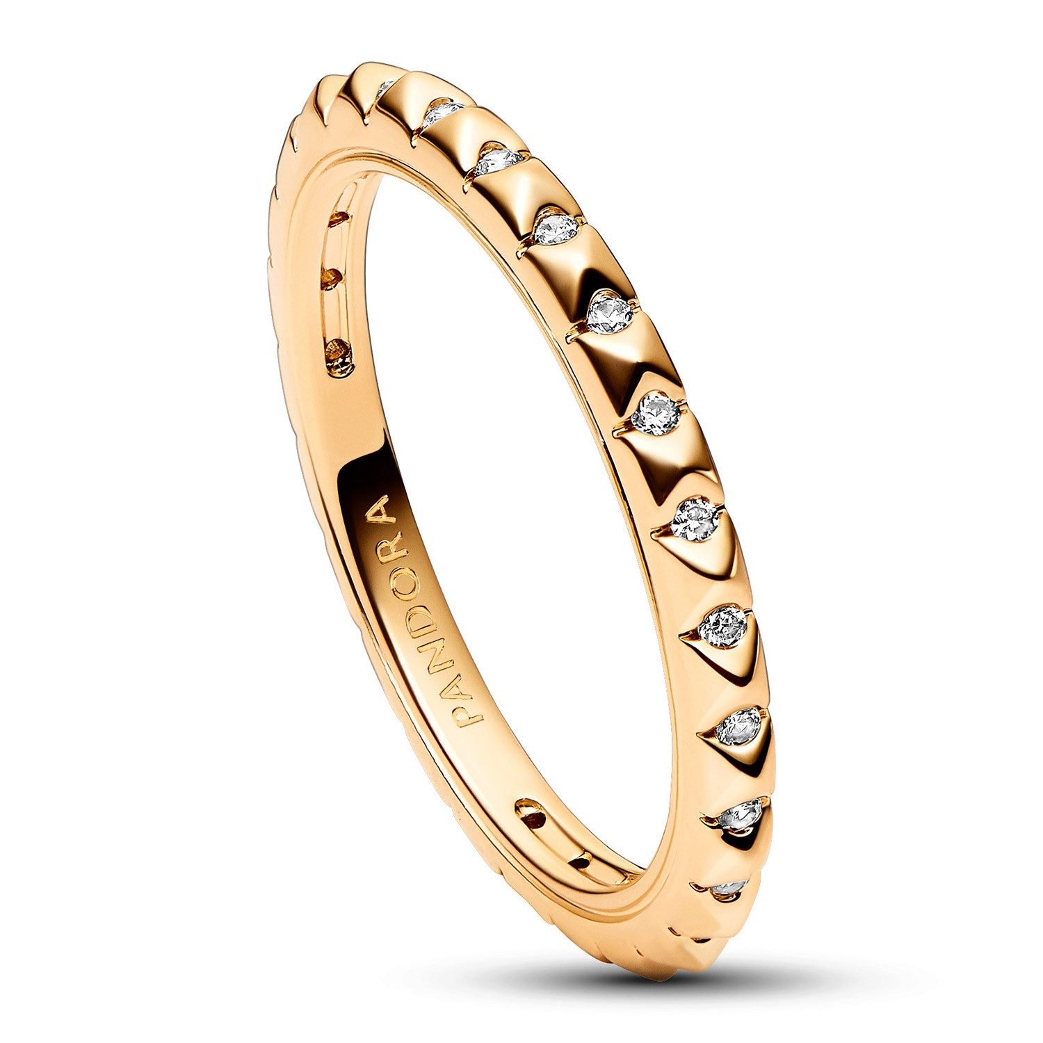 Pandora Fingerring DamenPyramiden Goldfarben