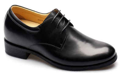Mario Moronti Rom premium schwarz Schnürschuh + 6,0 cm größer, Schuhe die größer machen, Schuhe mit Erhöhung