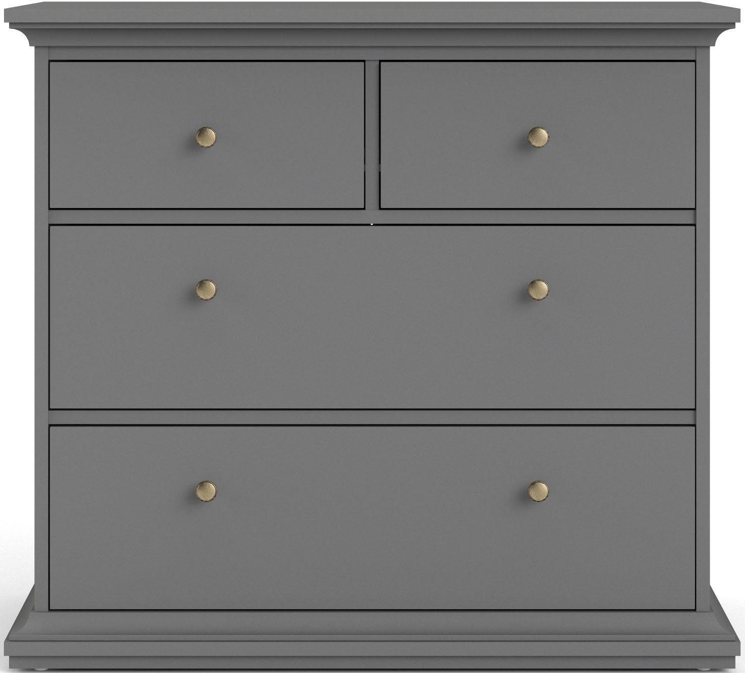 Home affaire Kommode Paris, Aufbewahrung, Schubladenschrank, Stauraum, mit 4 Schubladen, Breite 96 cm, Höhe 87 cm