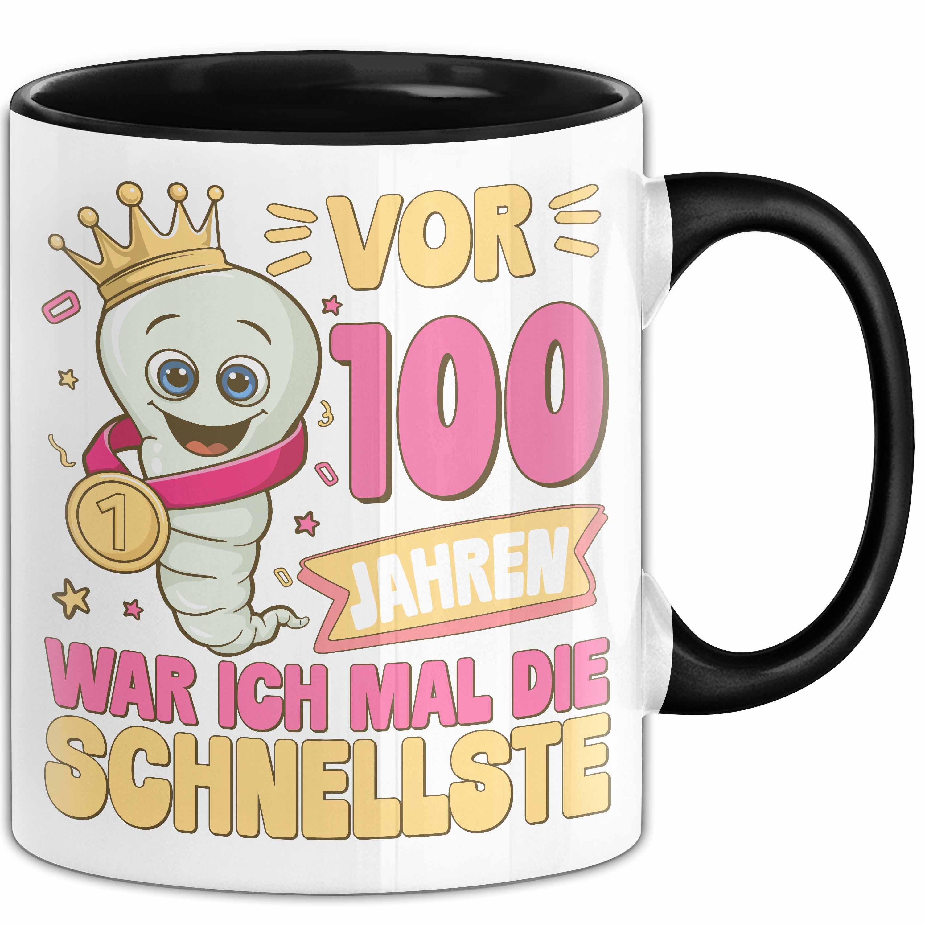 Trendation Tasse 100. Geburtstag Tasse Geschenk Vor 100 Jahren War Ich Mal Die Schnel