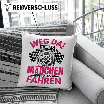 Trendation Dekokissen Trendation - Führerschein Bestanden Geschenk Kissen Spruch Mädchen Frauen Dekokissen mit Füllung 40x40