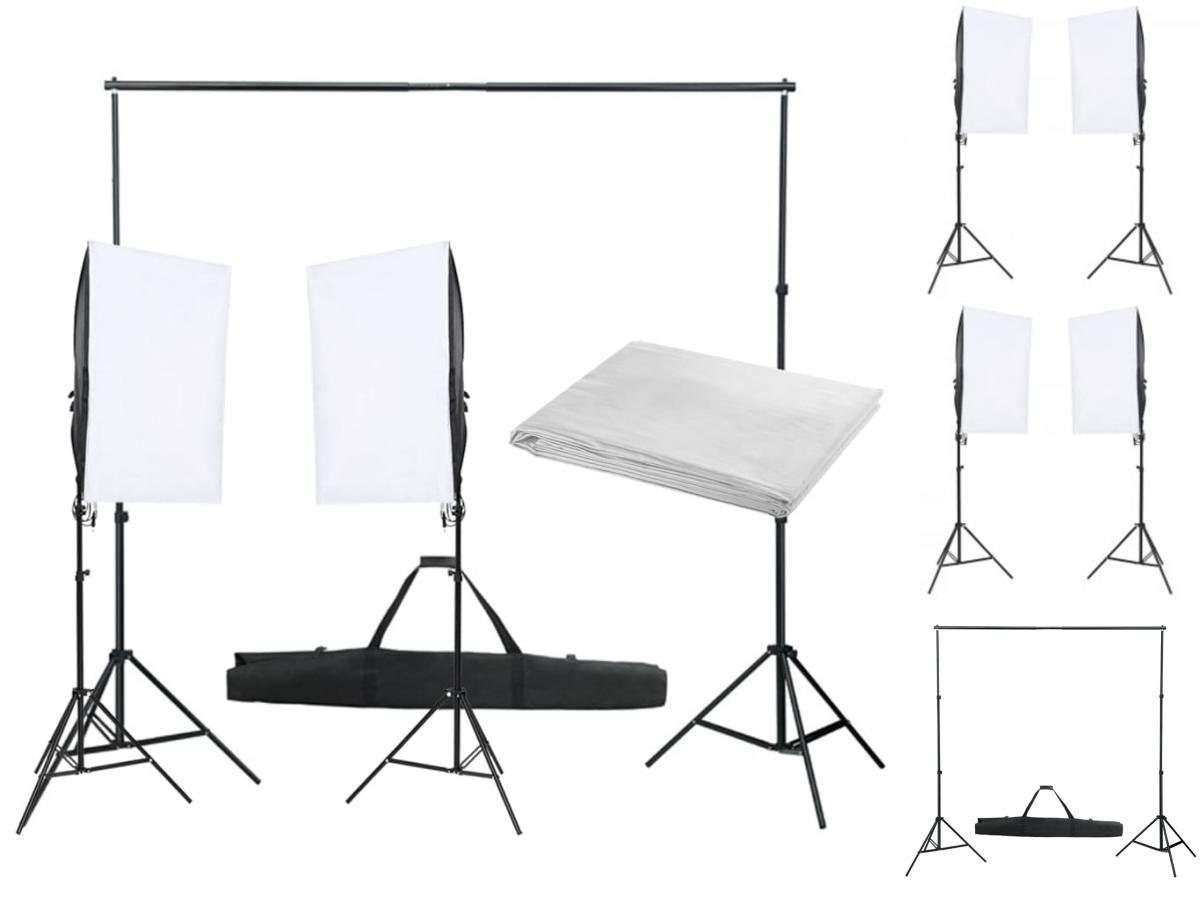 vidaXL Fotohintergrund Fotostudio Set mit Beleuchtung und Hintergrund