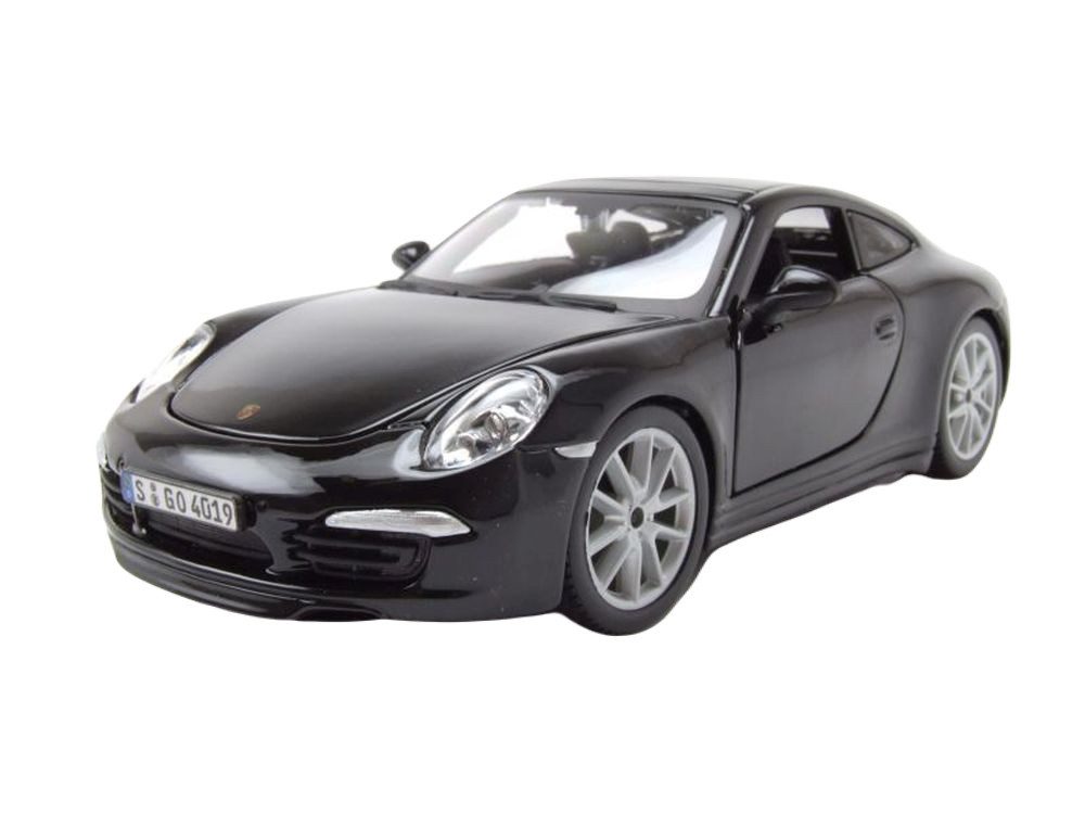 Bburago Modellauto Porsche 911 (991) Carerra S schwarz, Maßstab 1:24