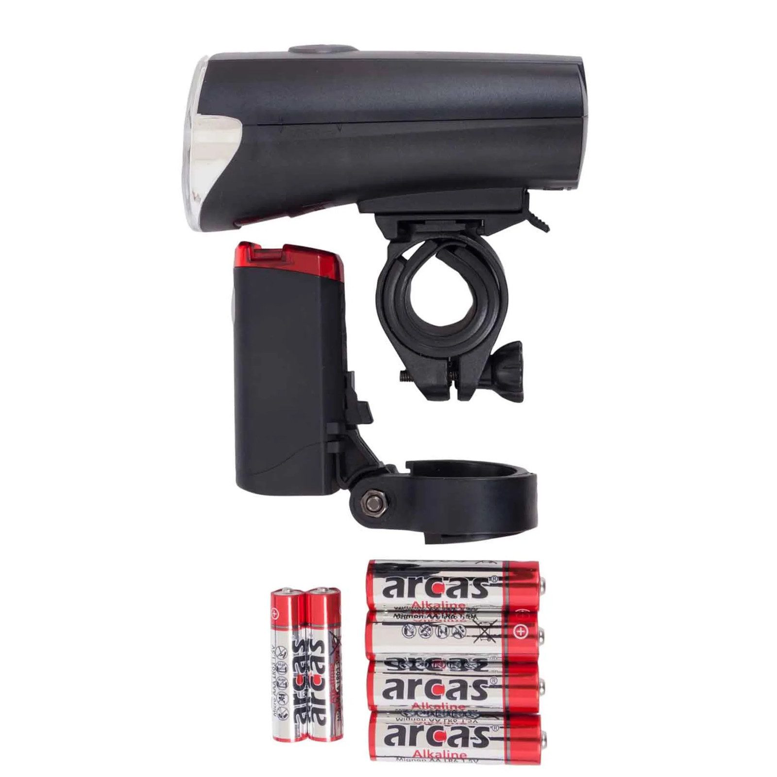 Luxtra Fahrradbeleuchtung Fahrradlampen-Set mit hellem Front,- & Rücklicht batteriebetrieben