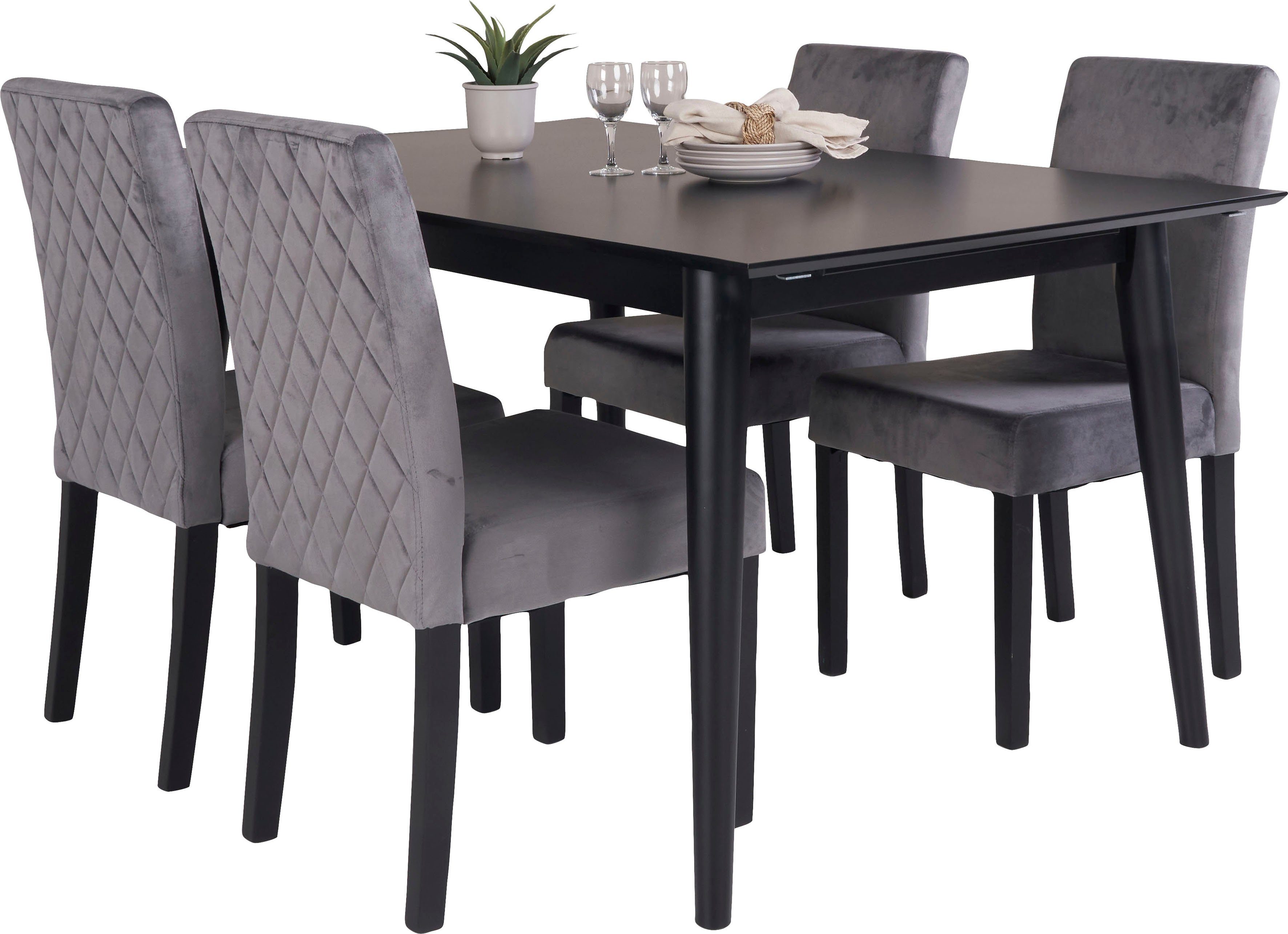 Homexperts Essgruppe Odense, (Set, ausziehbarem Tisch mit 5-tlg)