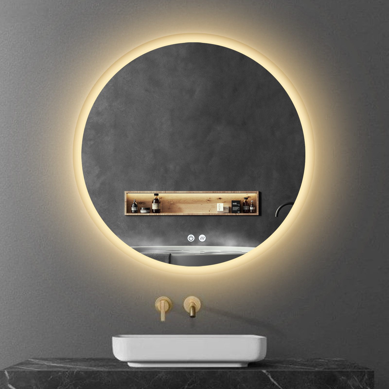 Apejoy Badspiegel 60 cm Round LED günstig online kaufen