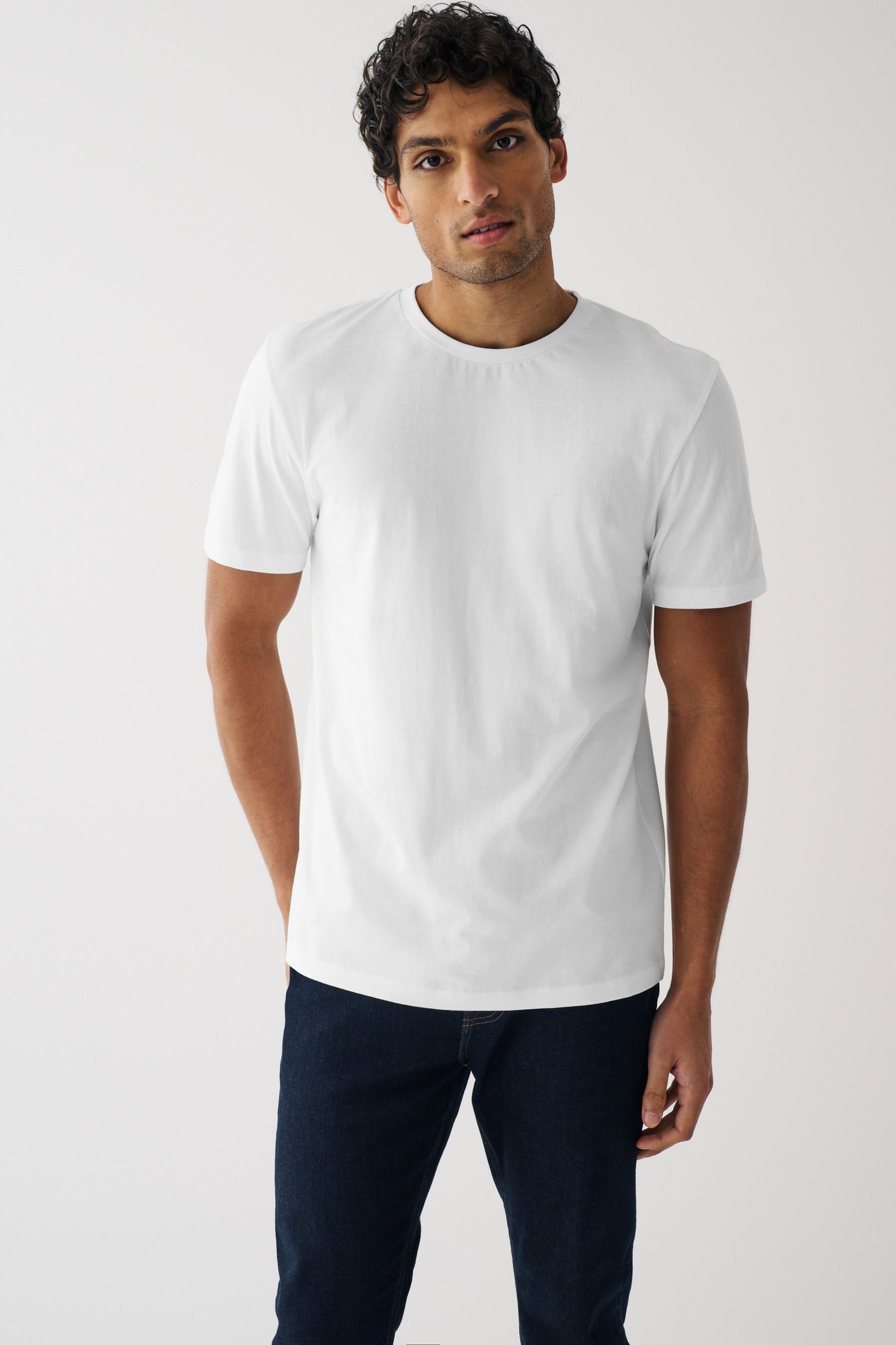 Next T-Shirt Grey Slate/ Blue Black/ Marl/ White/ Navy/ 6er-Pack (6-tlg) T-Shirts